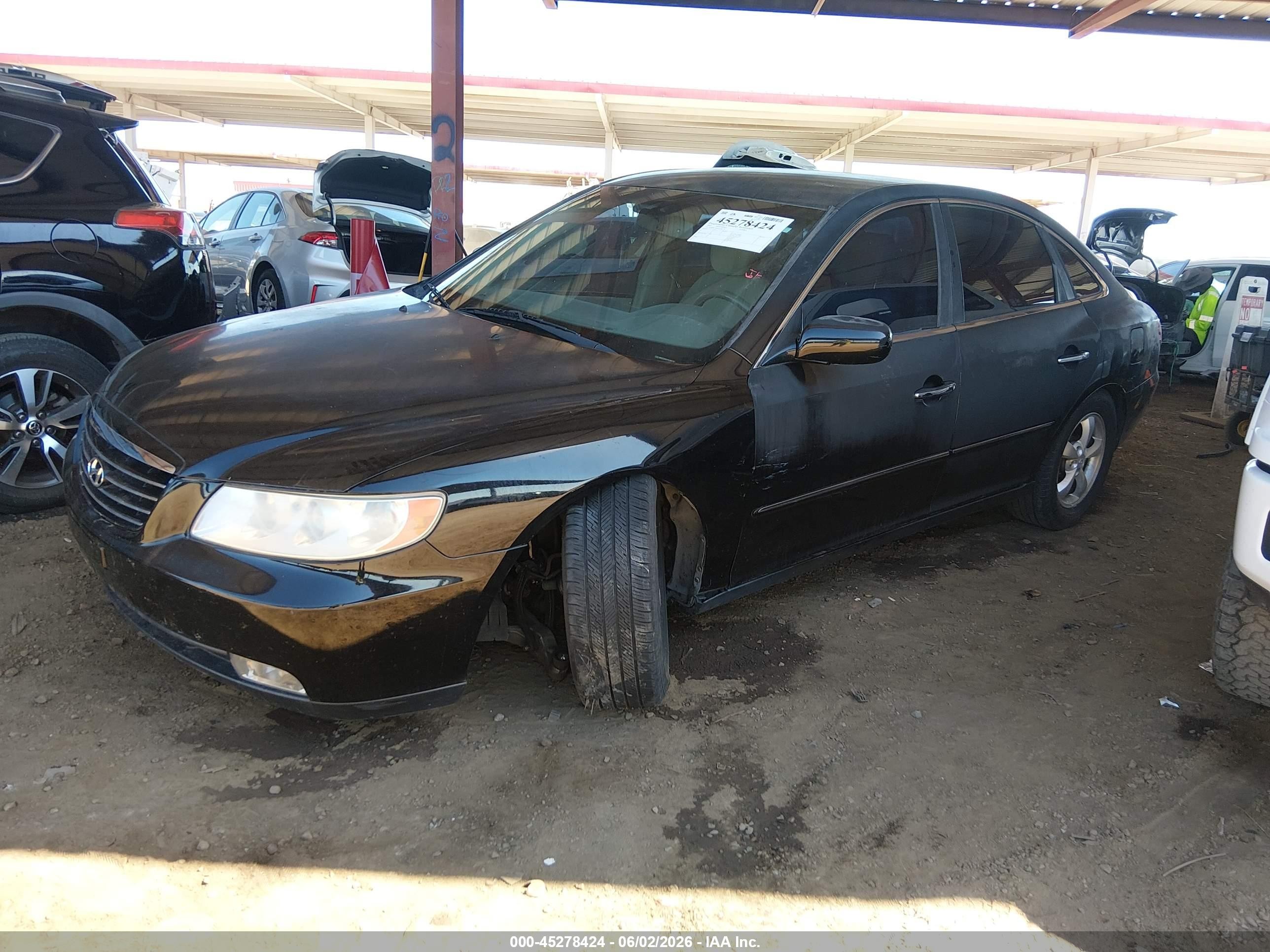 2007 Hyundai Azera Gls Black vin: KMHFC46D07A188179