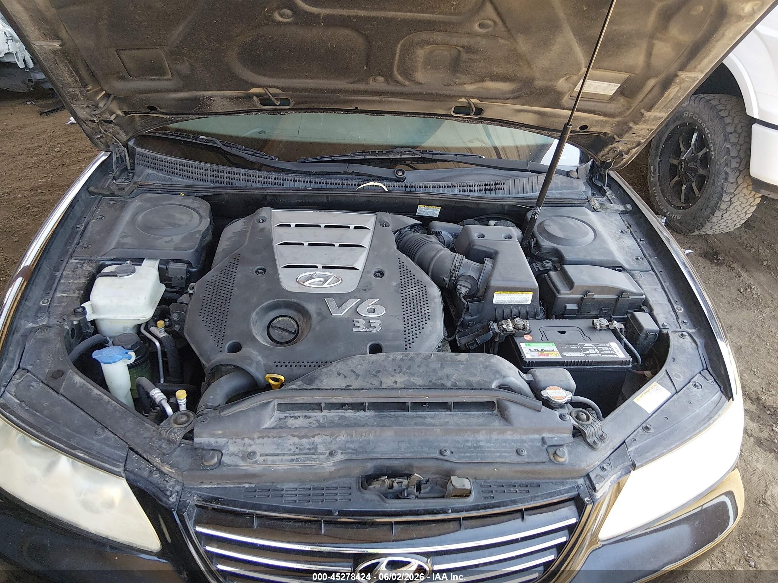 2007 Hyundai Azera Gls Black vin: KMHFC46D07A188179