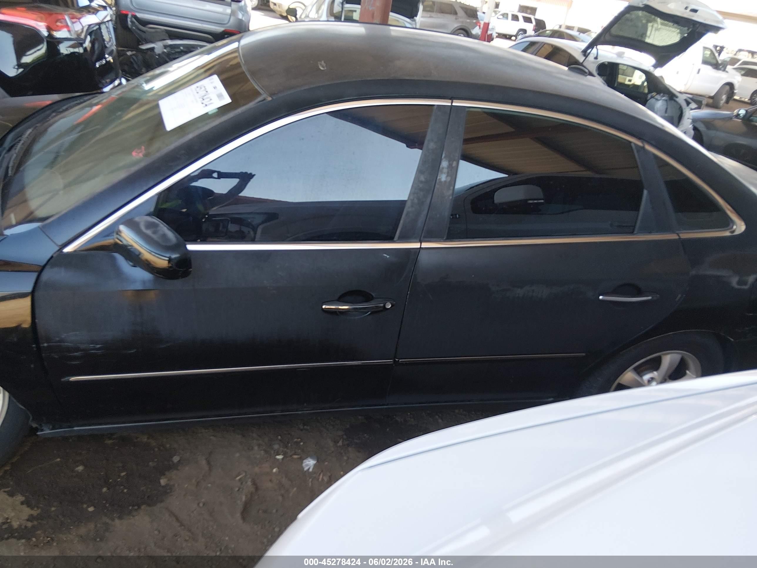 2007 Hyundai Azera Gls Black vin: KMHFC46D07A188179