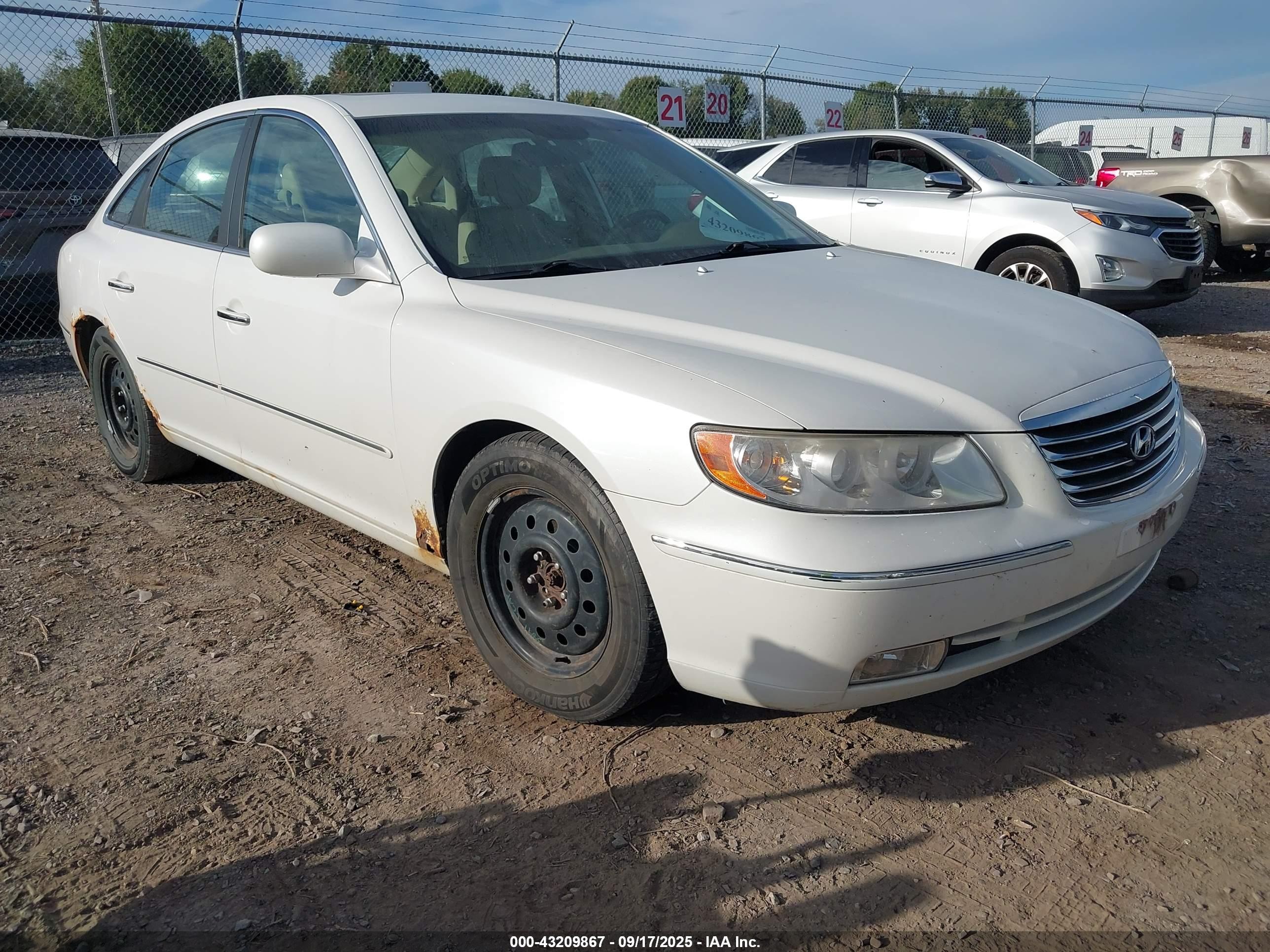 2009 Hyundai Azera Gls Белый vin: KMHFC46D09A351075