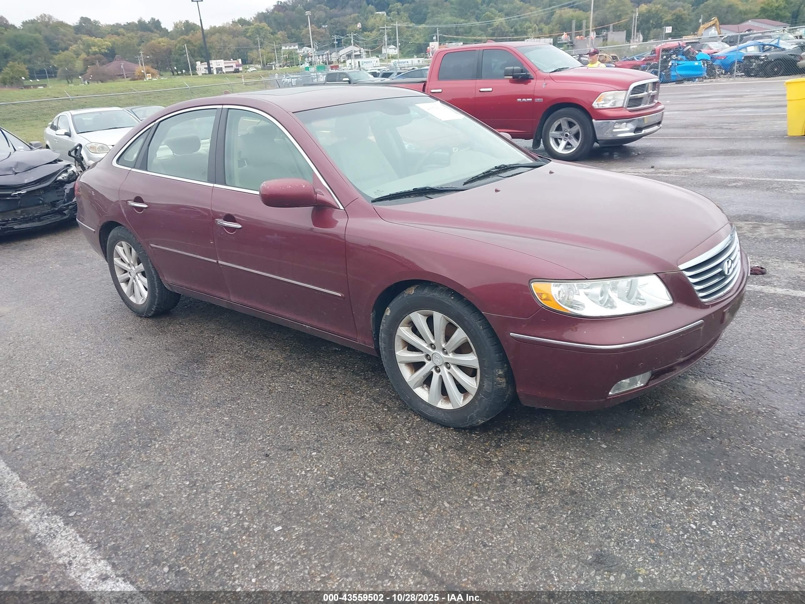 2009 Hyundai Azera Gls Красный vin: KMHFC46D09A351948