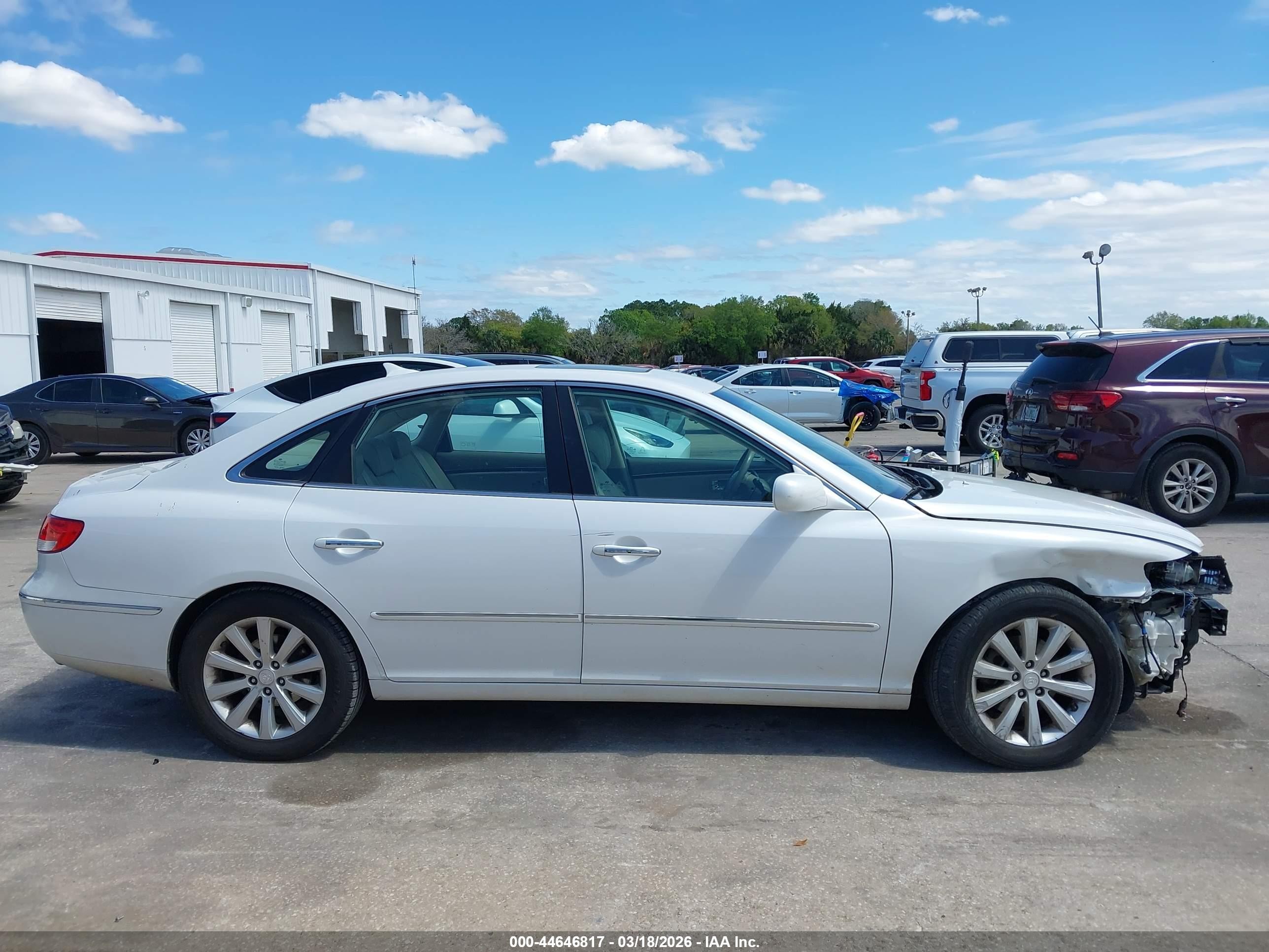 2009 Hyundai Azera Gls White vin: KMHFC46D09A358933