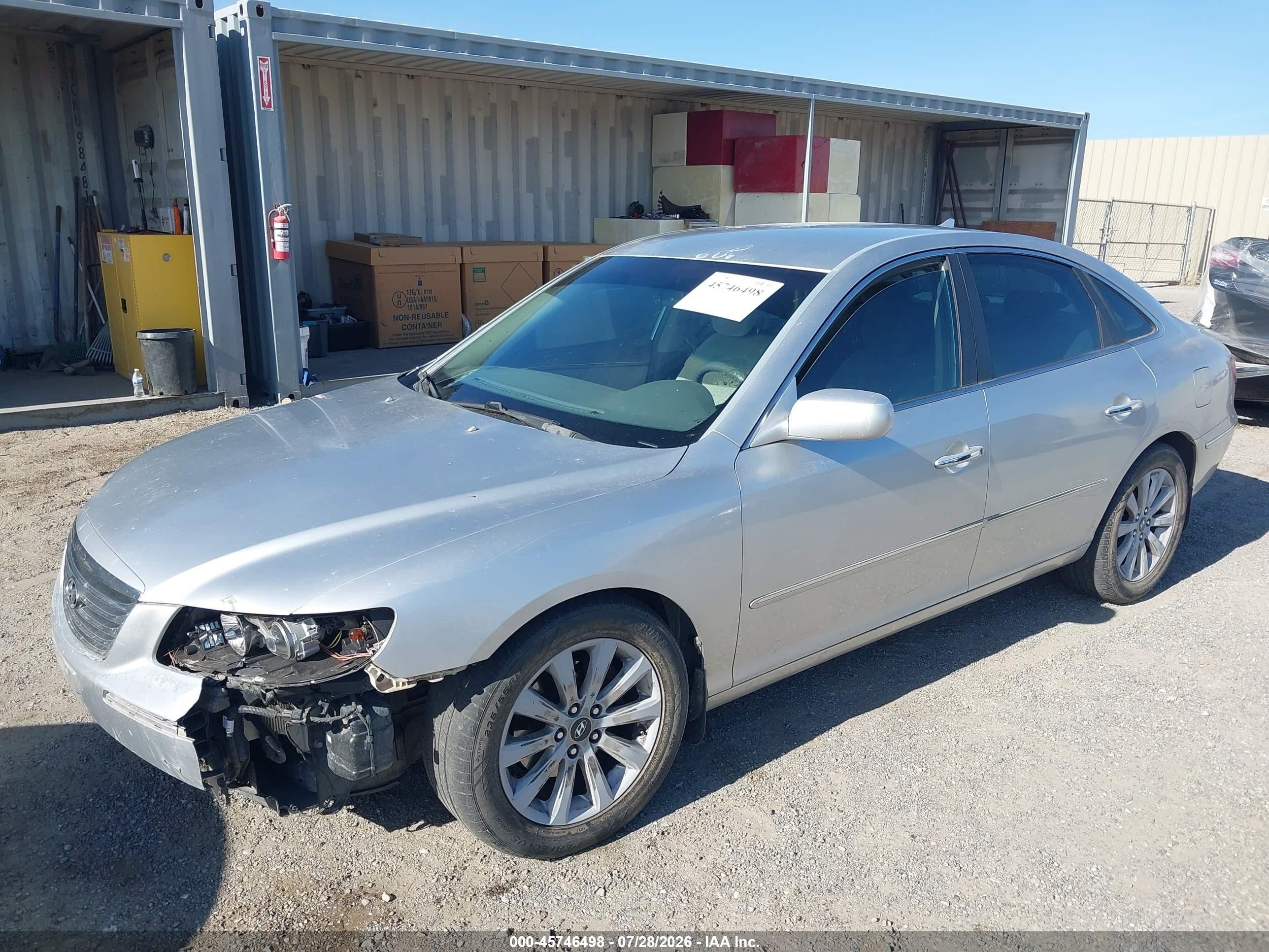 2009 Hyundai Azera Gls Серебряный vin: KMHFC46D19A349187