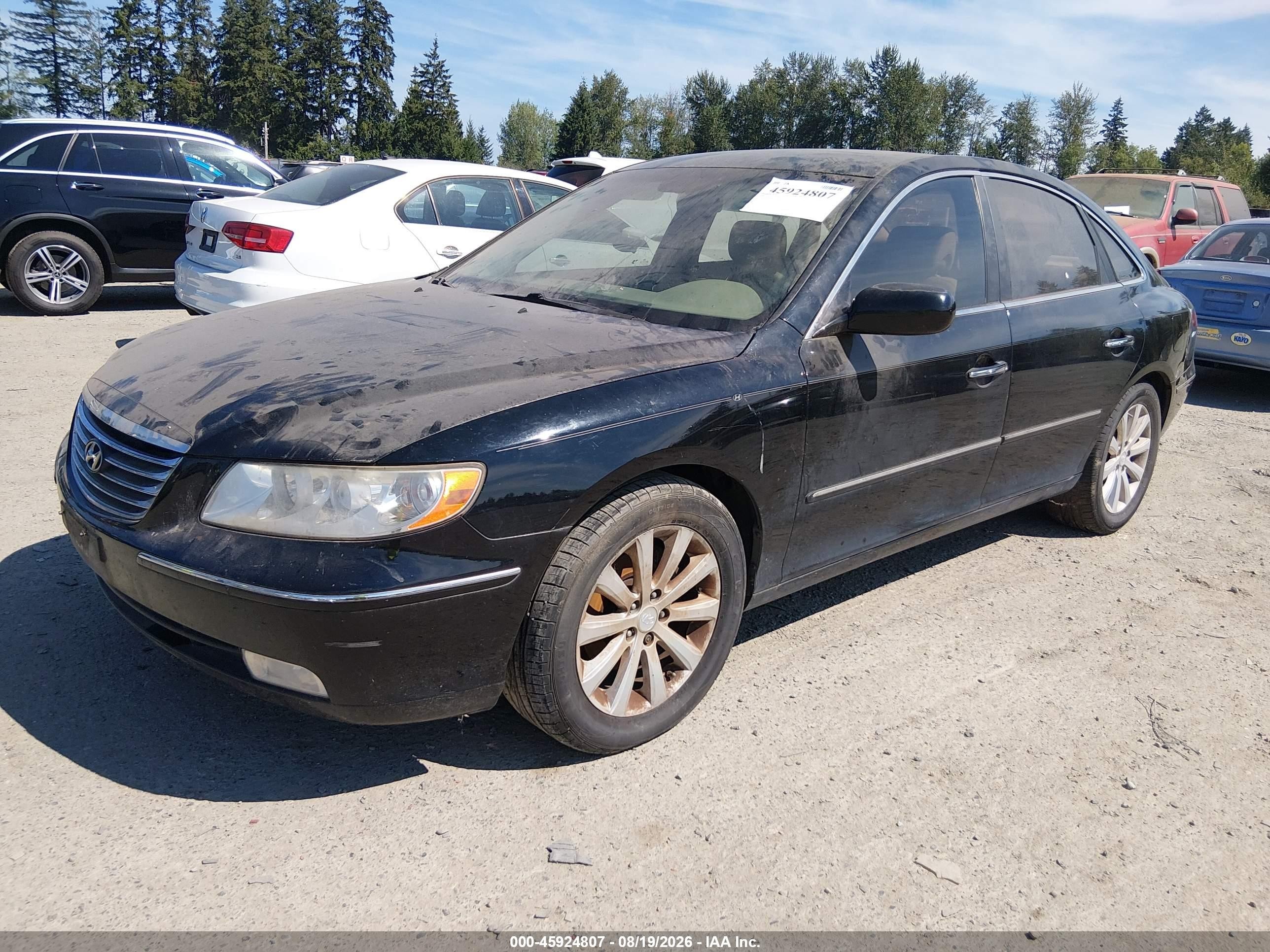 2009 Hyundai Azera Gls Black vin: KMHFC46D19A358486