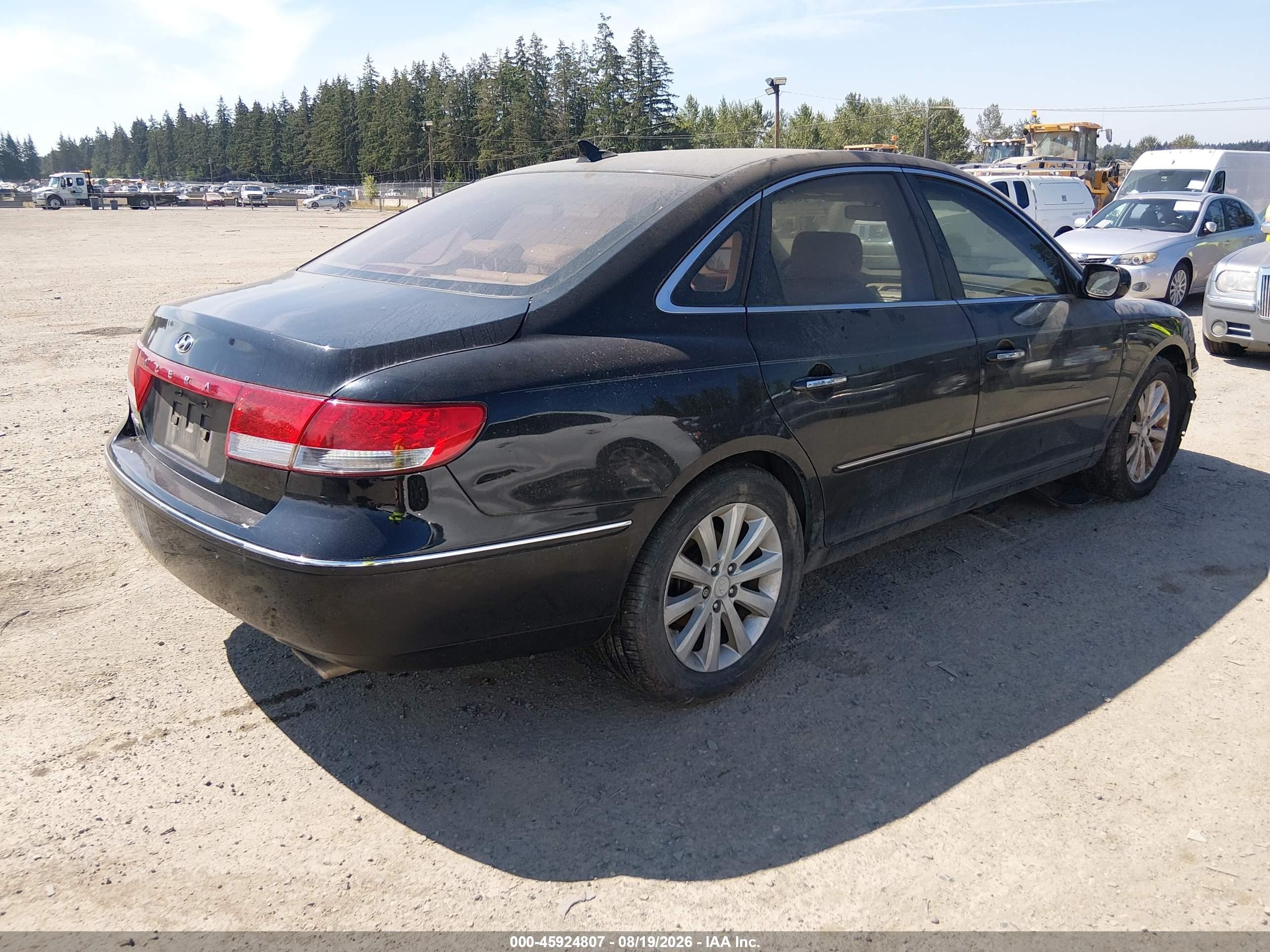 2009 Hyundai Azera Gls Black vin: KMHFC46D19A358486