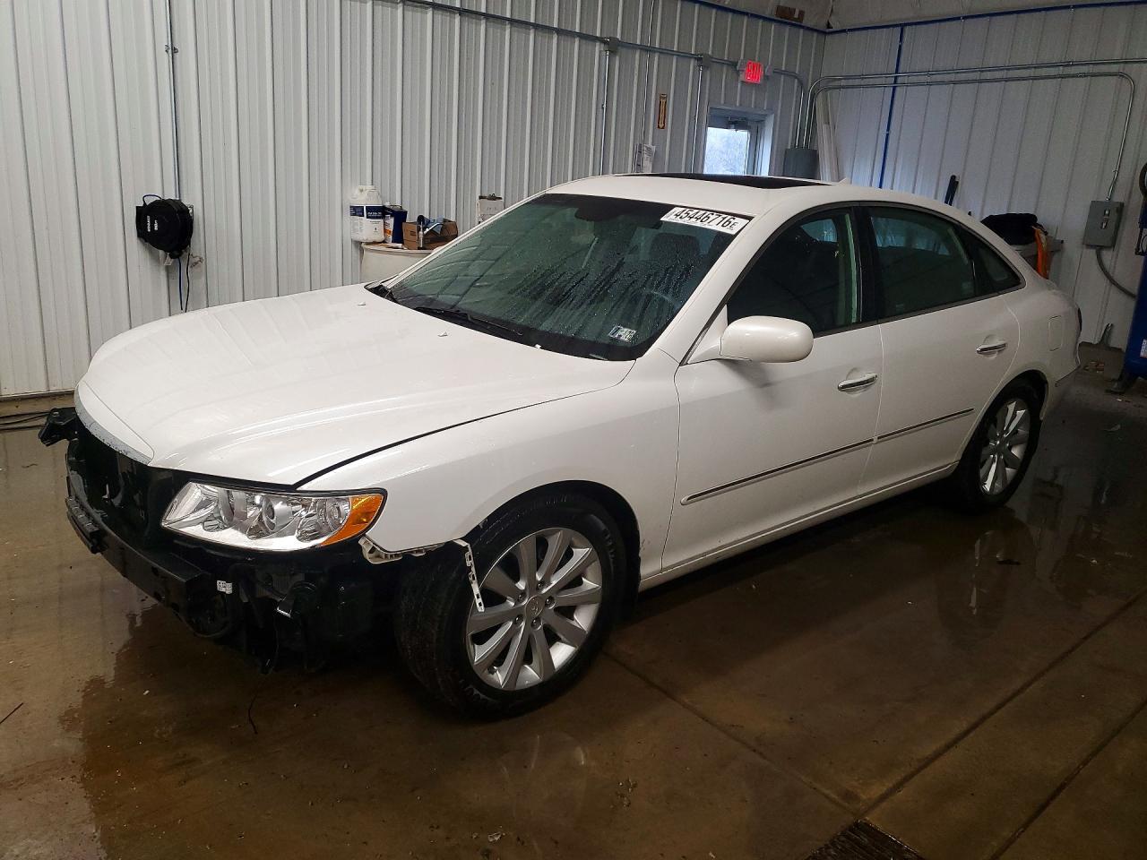 2009 Hyundai Azera Gls Белый vin: KMHFC46D39A359140