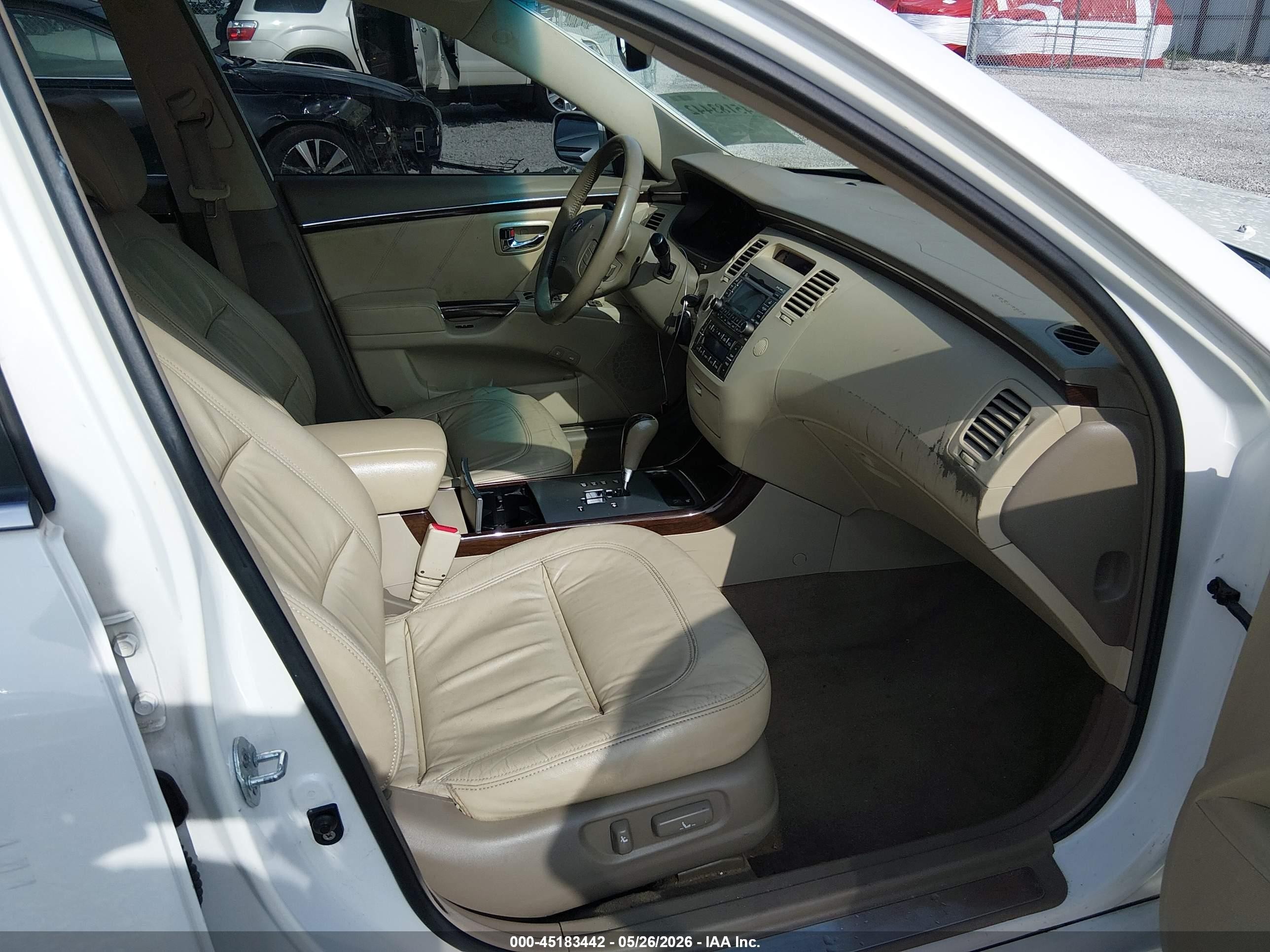 2009 Hyundai Azera Gls White vin: KMHFC46D39A360532