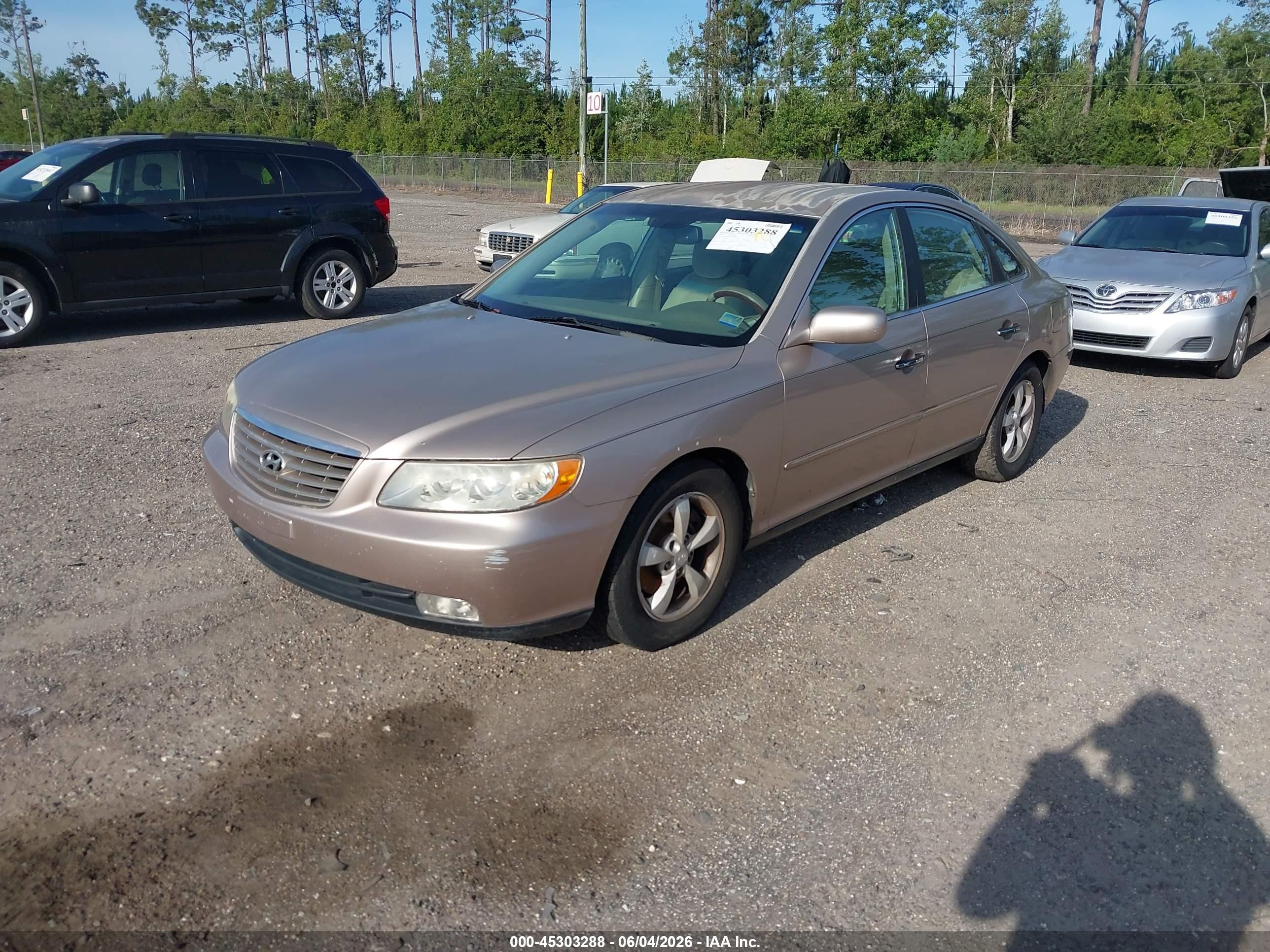 2007 Hyundai Azera Gls Золотой vin: KMHFC46D57A199999
