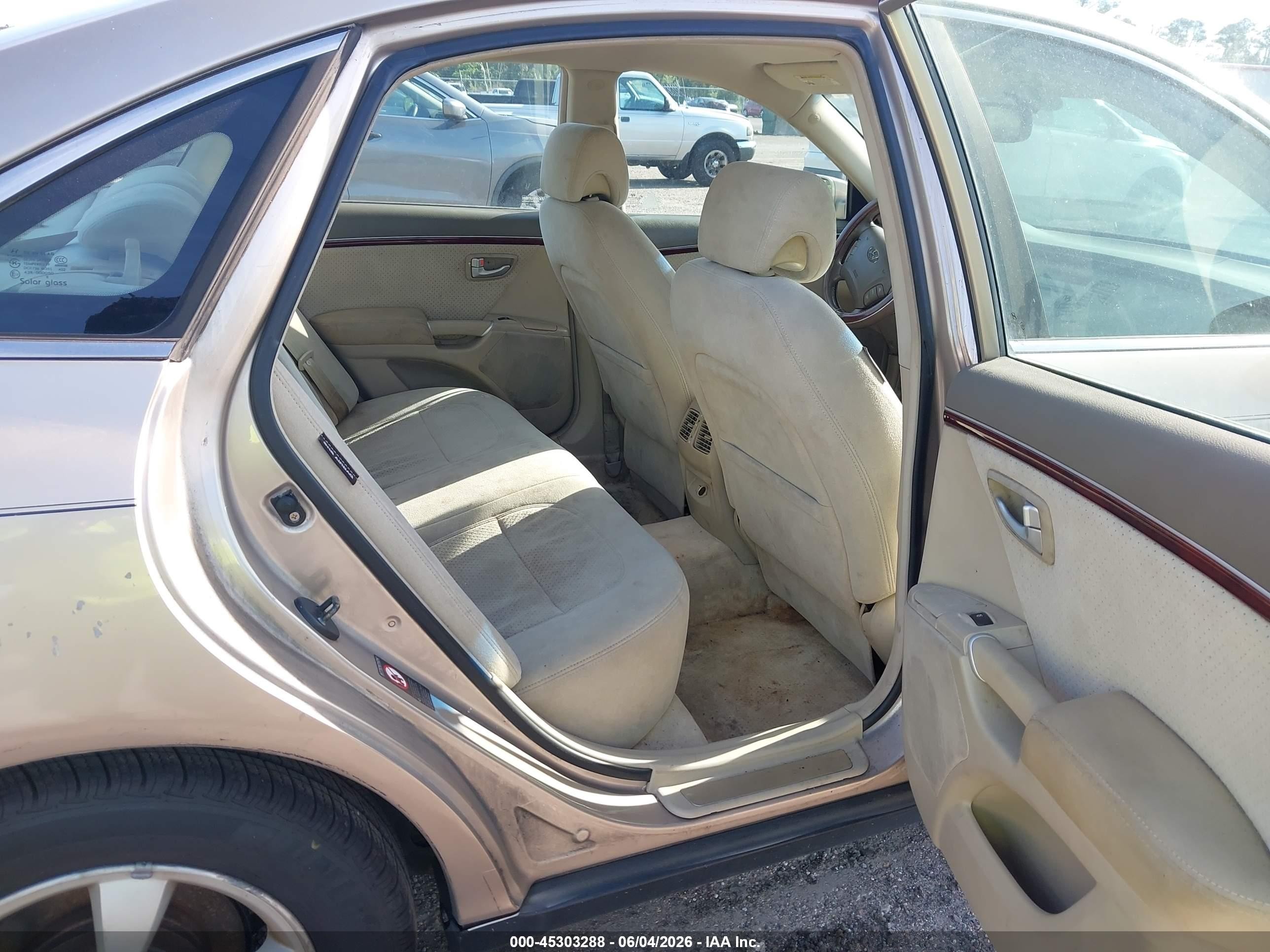 2007 Hyundai Azera Gls Золотой vin: KMHFC46D57A199999