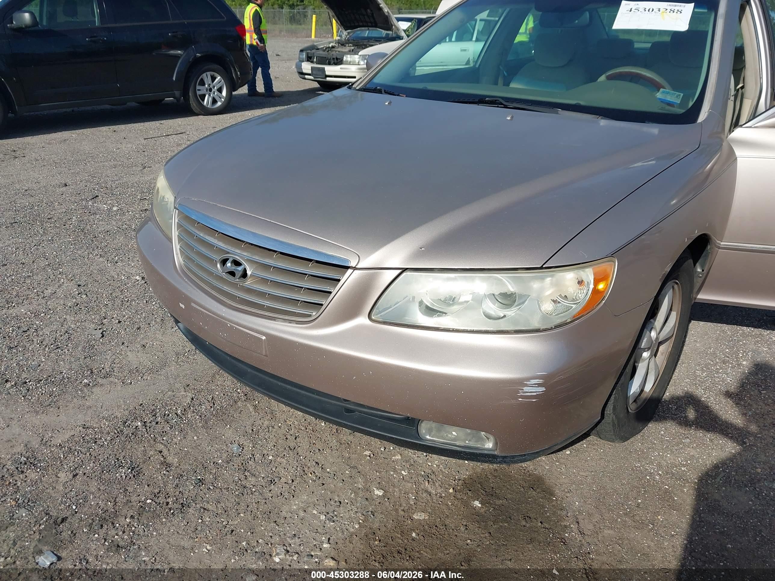 2007 Hyundai Azera Gls Золотой vin: KMHFC46D57A199999