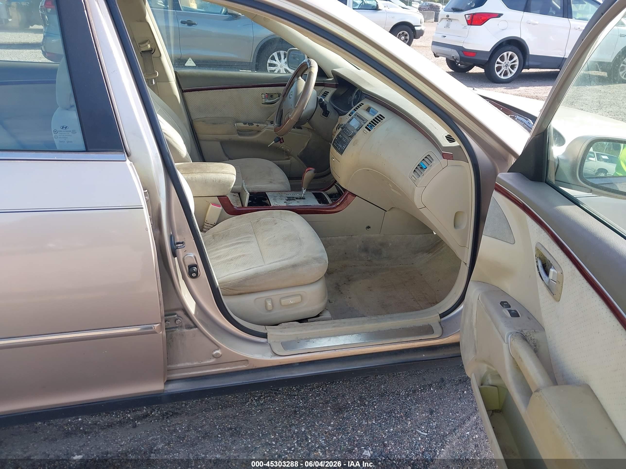 2007 Hyundai Azera Gls Золотой vin: KMHFC46D57A199999