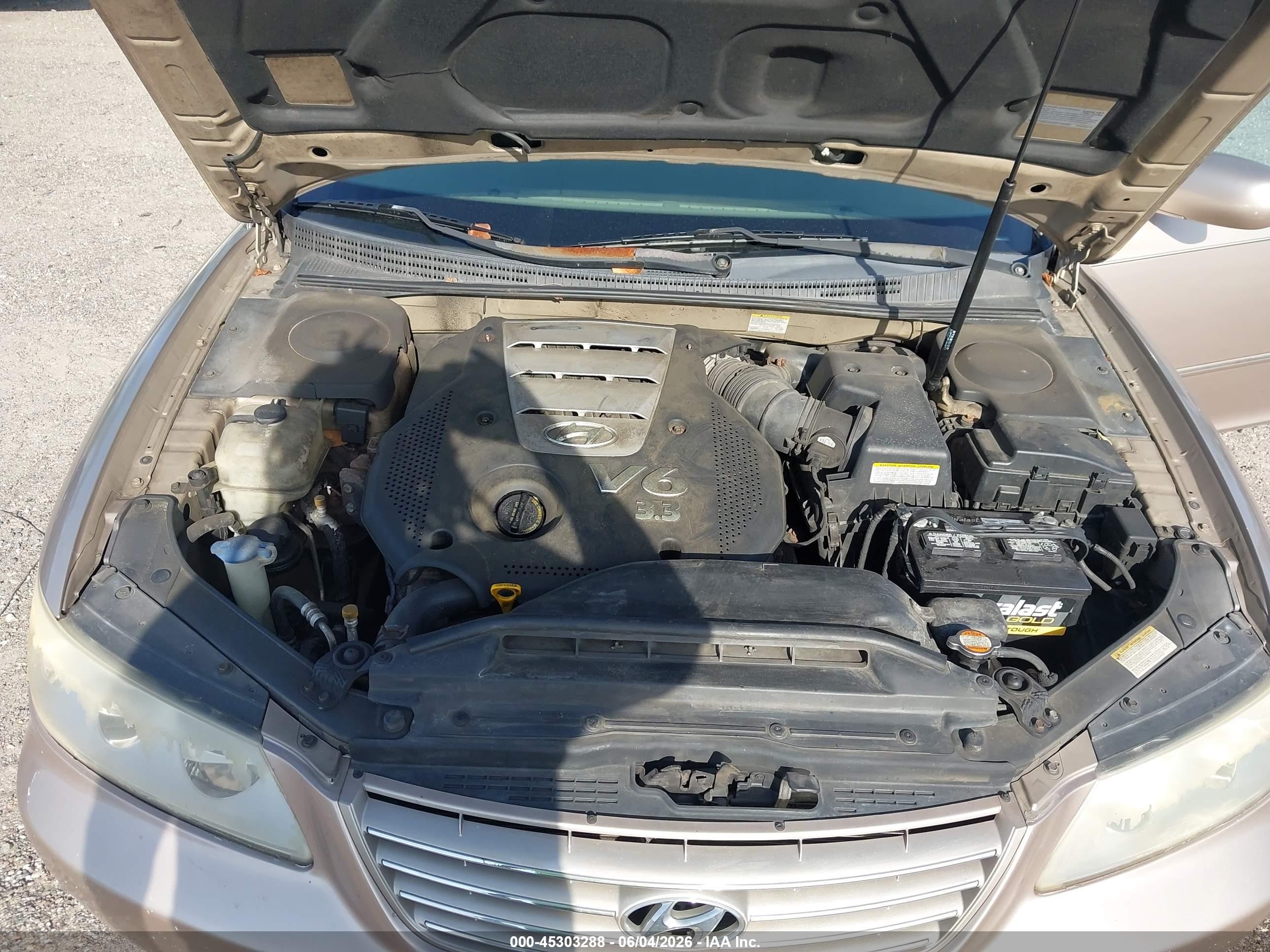 2007 Hyundai Azera Gls Золотой vin: KMHFC46D57A199999