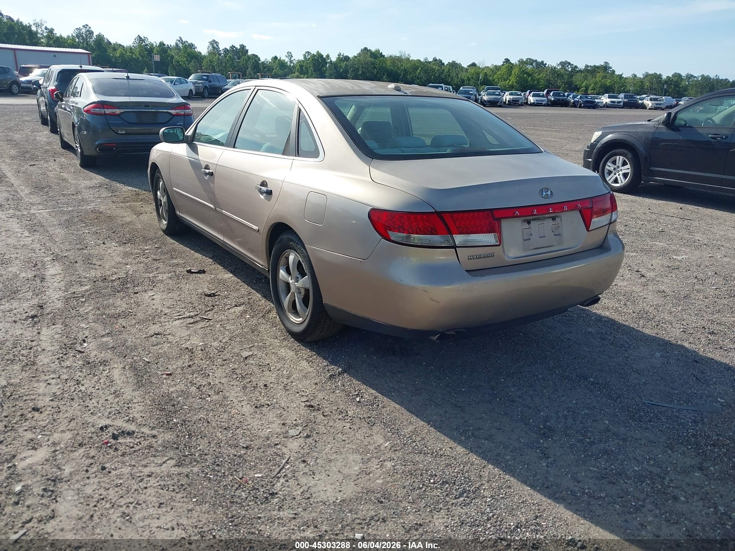 2007 Hyundai Azera Gls Золотой vin: KMHFC46D57A199999