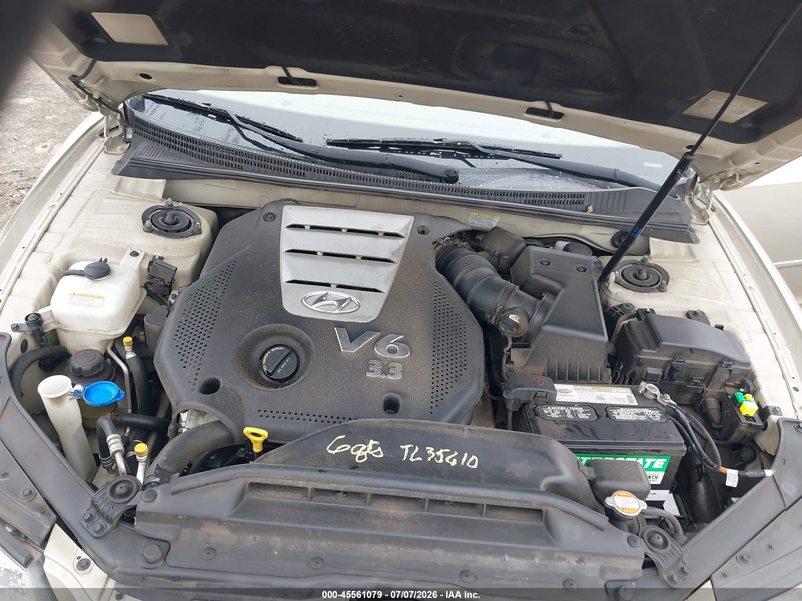 2008 Hyundai Azera Gls Серебряный vin: KMHFC46D58A320595
