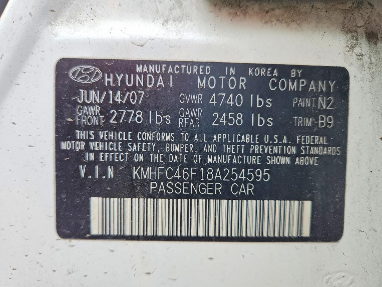 2008 Hyundai Azera Limited White vin: KMHFC46F18A254595