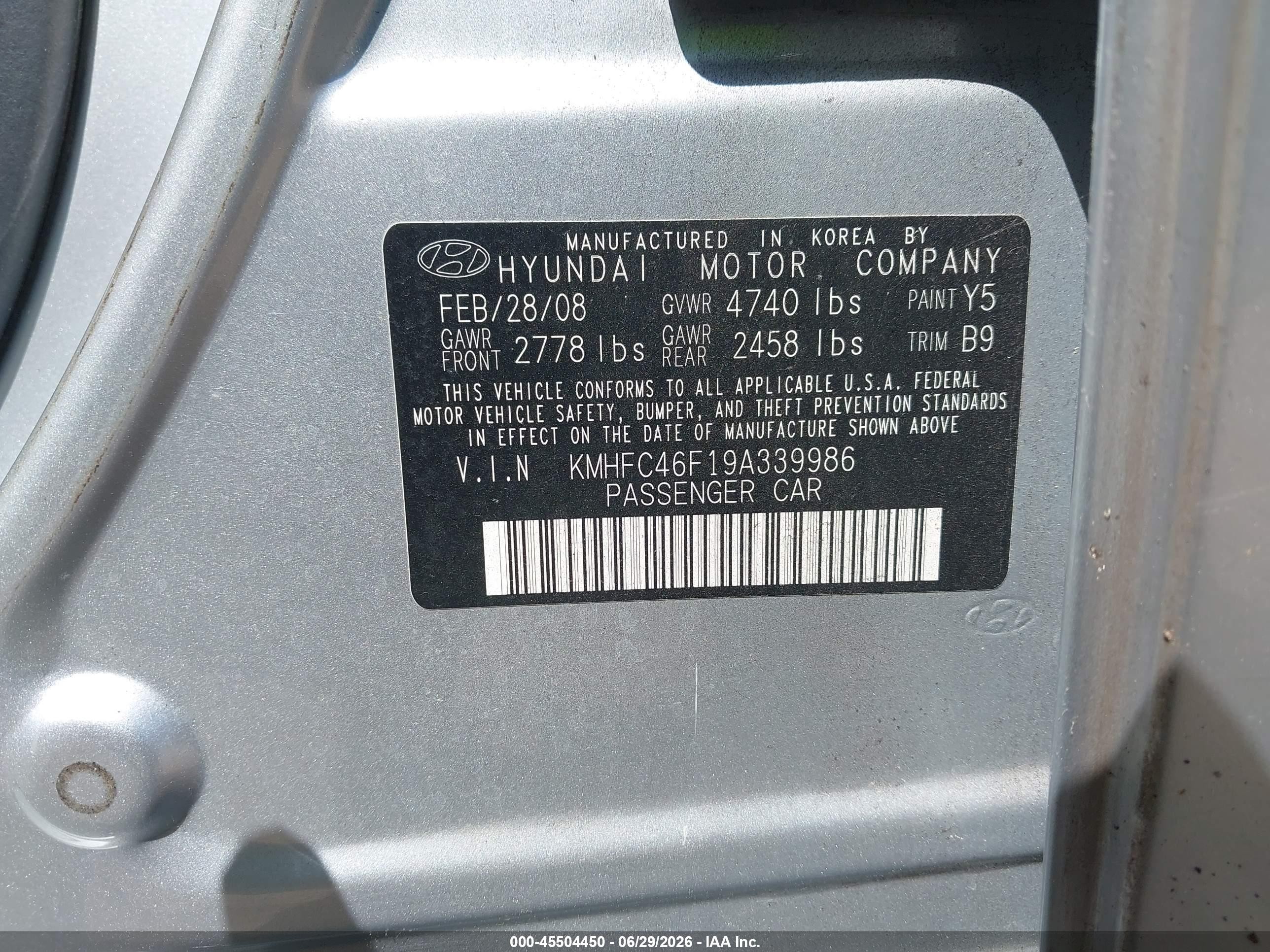 2009 Hyundai Azera Limited Silver vin: KMHFC46F19A339986