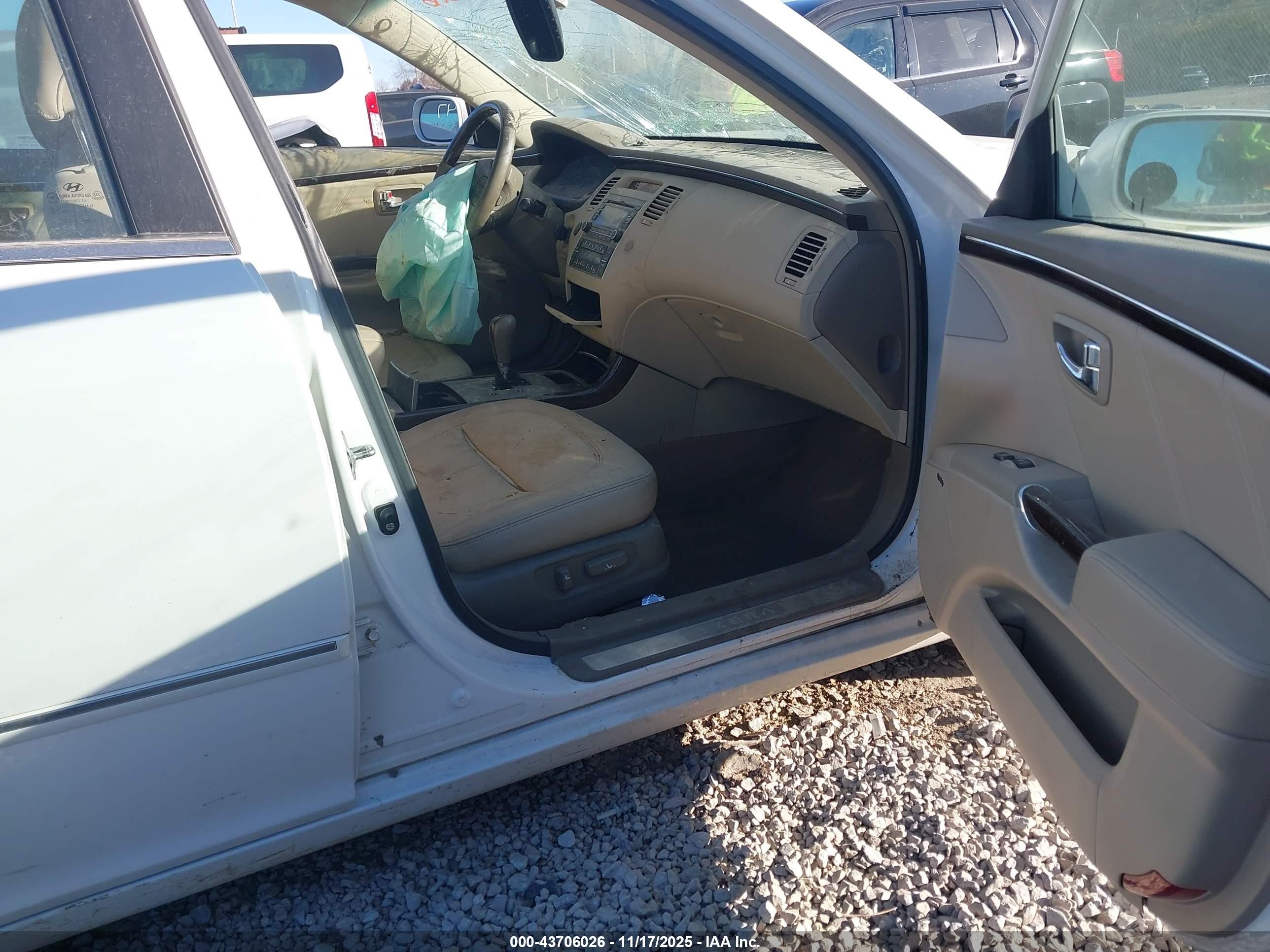 2009 Hyundai Azera Limited White vin: KMHFC46F19A343200