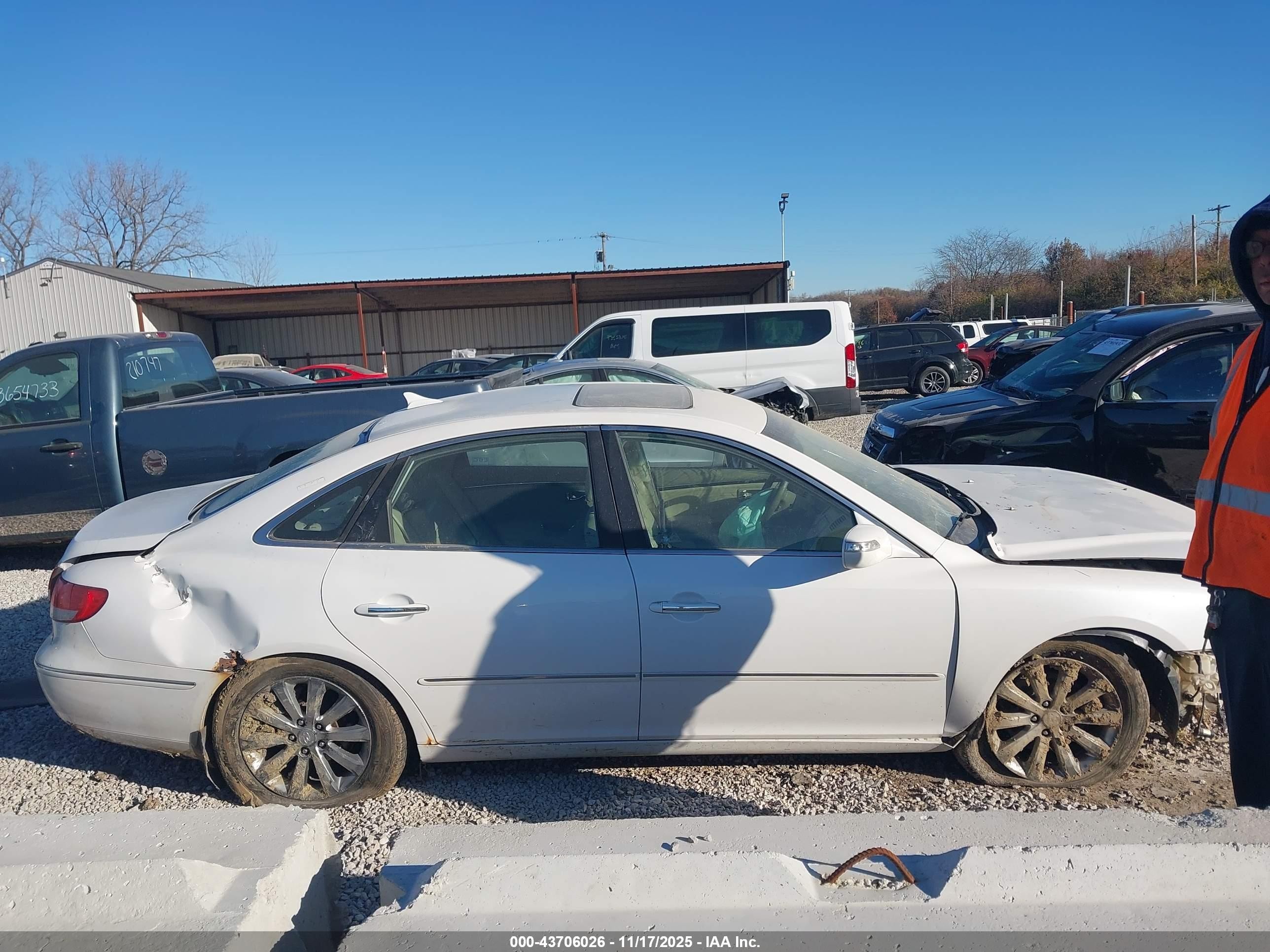 2009 Hyundai Azera Limited White vin: KMHFC46F19A343200