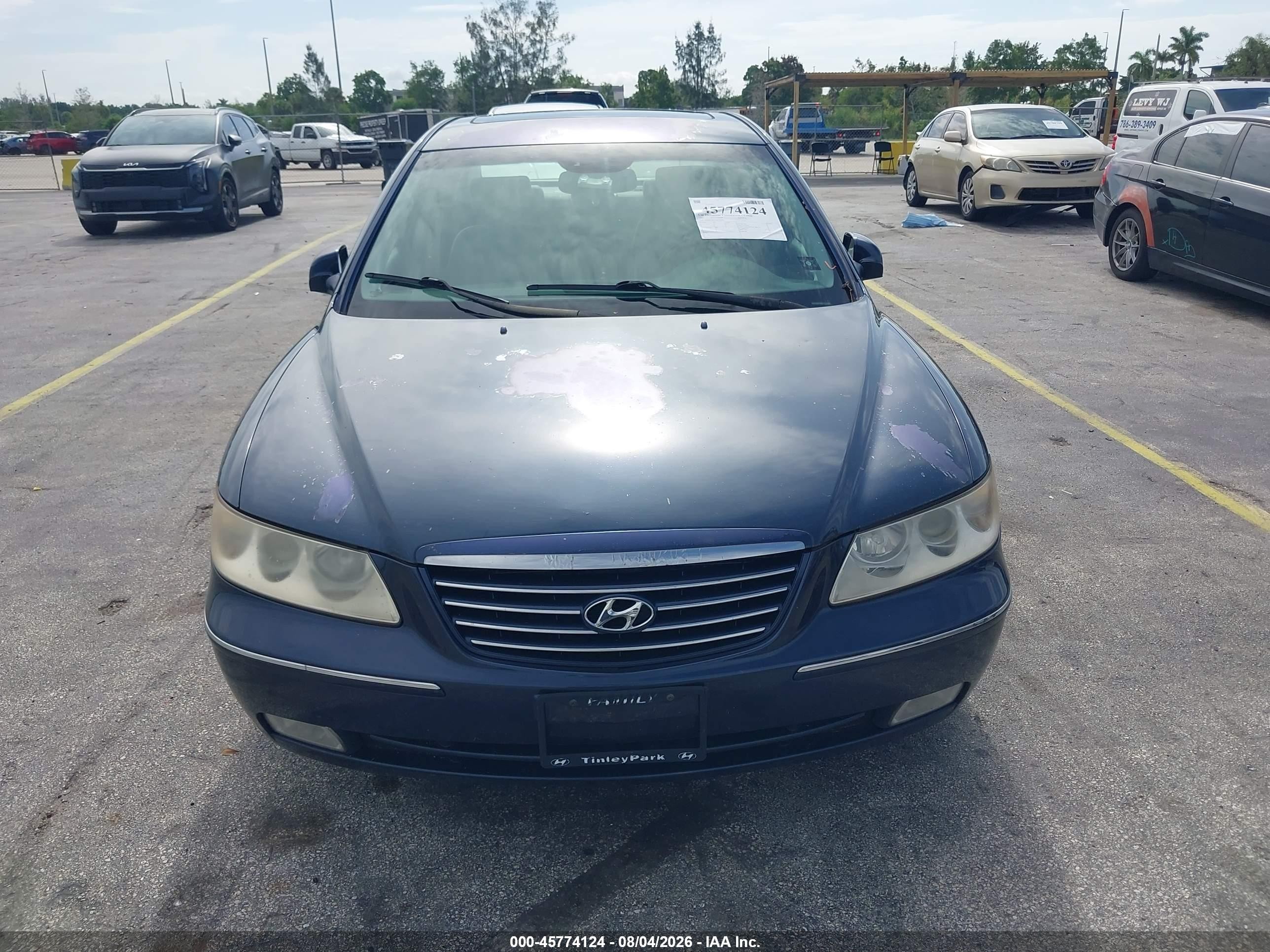 2007 Hyundai Azera Limited/se Blue vin: KMHFC46F27A178285