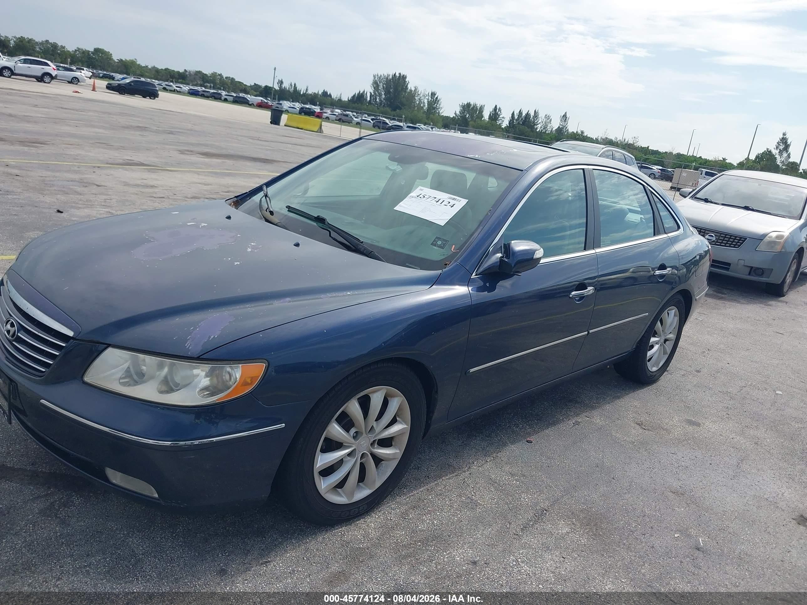 2007 Hyundai Azera Limited/se Blue vin: KMHFC46F27A178285