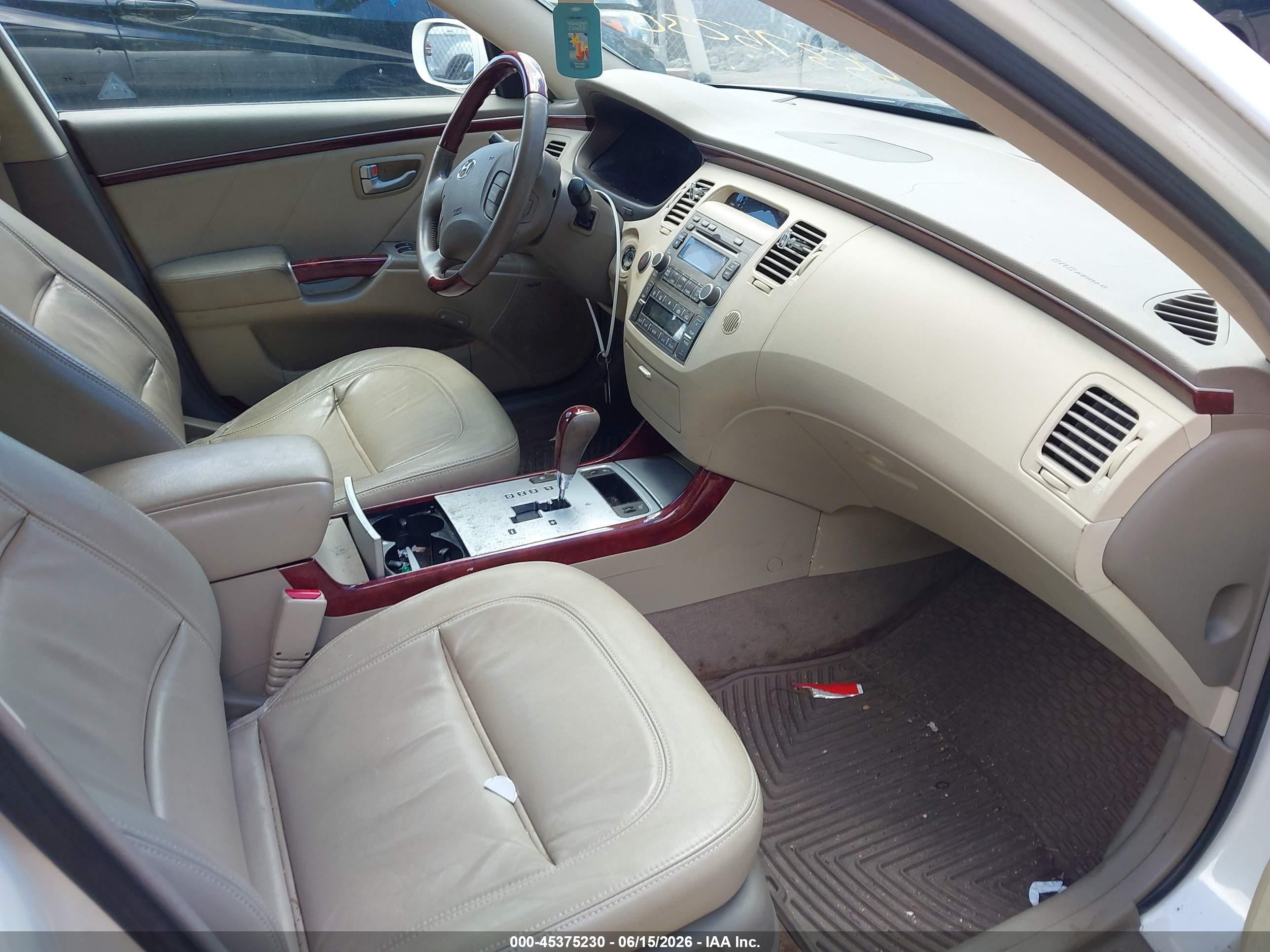 2008 Hyundai Azera Limited White vin: KMHFC46F28A310754