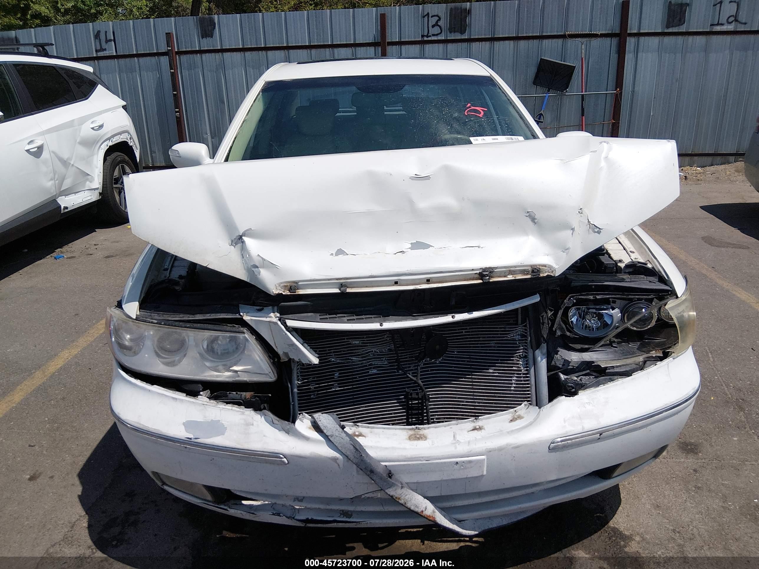 2008 Hyundai Azera Limited White vin: KMHFC46F28A332186