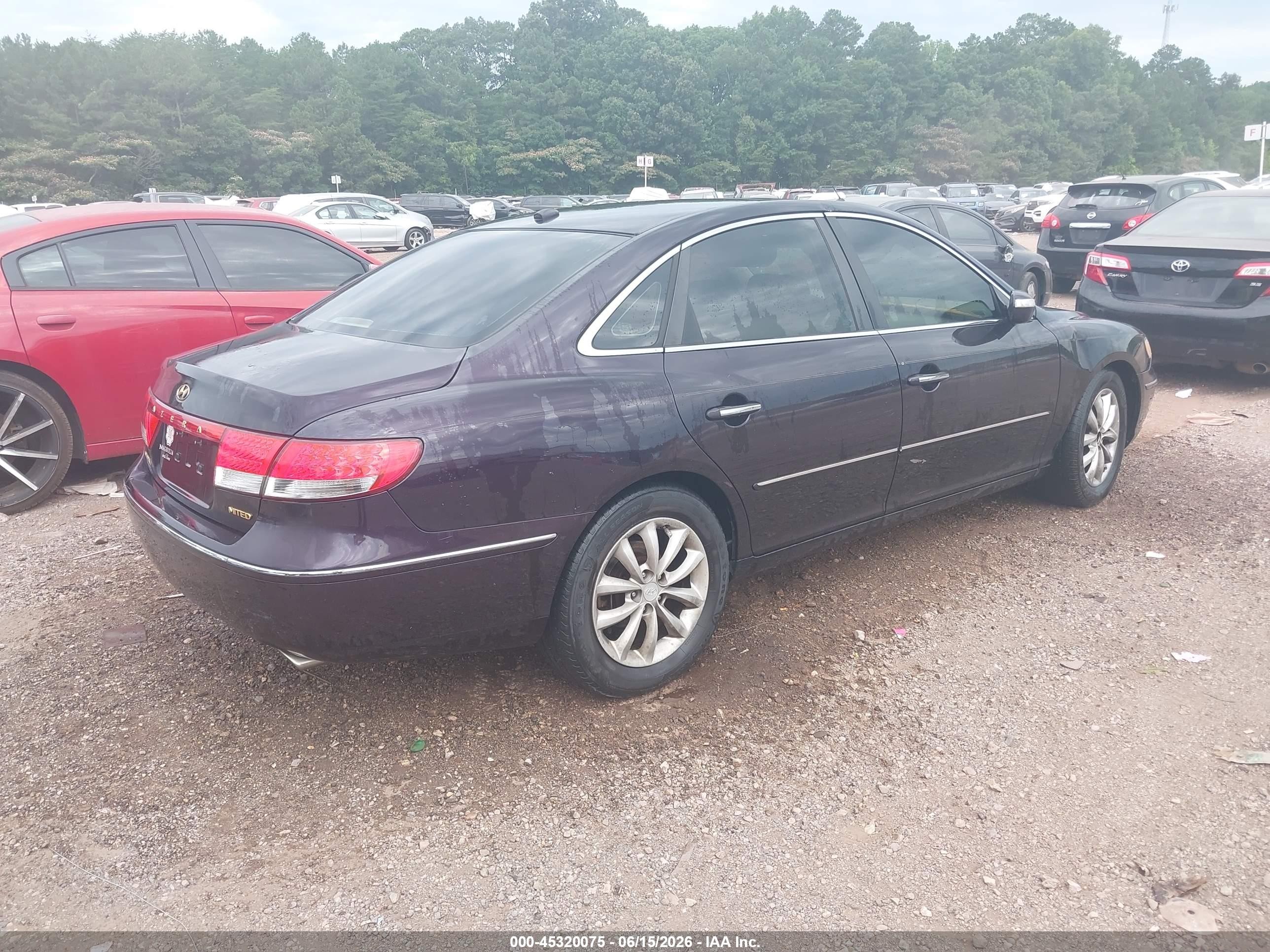 2007 Hyundai Azera Limited/se Purple vin: KMHFC46F37A237392