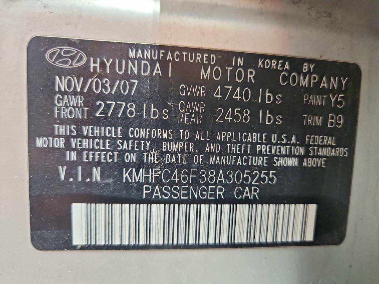2008 Hyundai Azera Limited Silver vin: KMHFC46F38A305255
