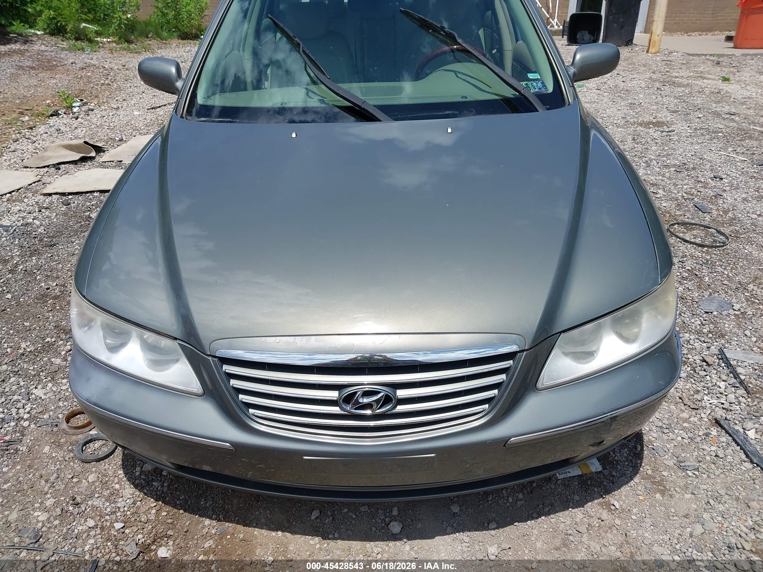 2006 Hyundai Azera Limited/se Серый vin: KMHFC46F46A046904