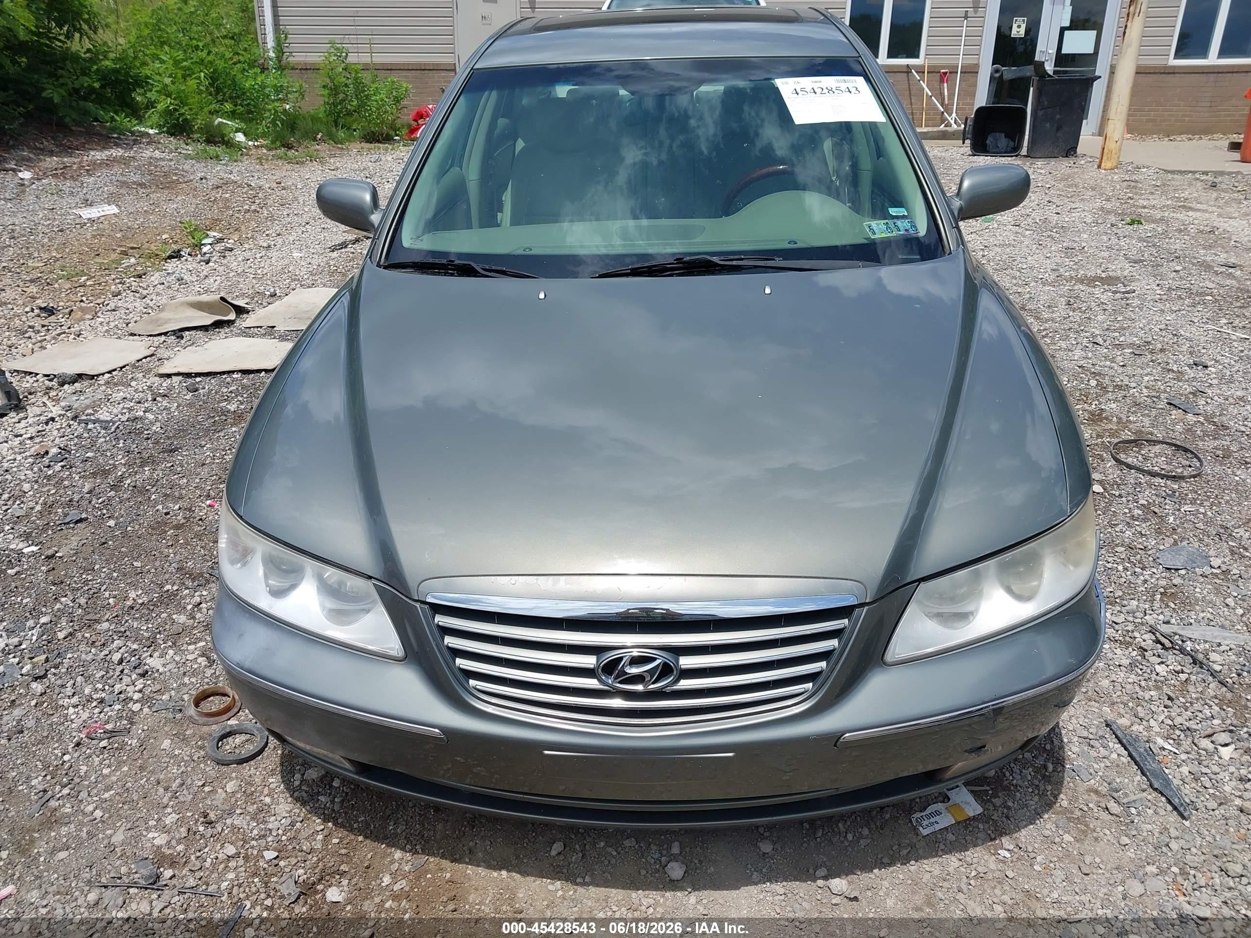 2006 Hyundai Azera Limited/se Серый vin: KMHFC46F46A046904