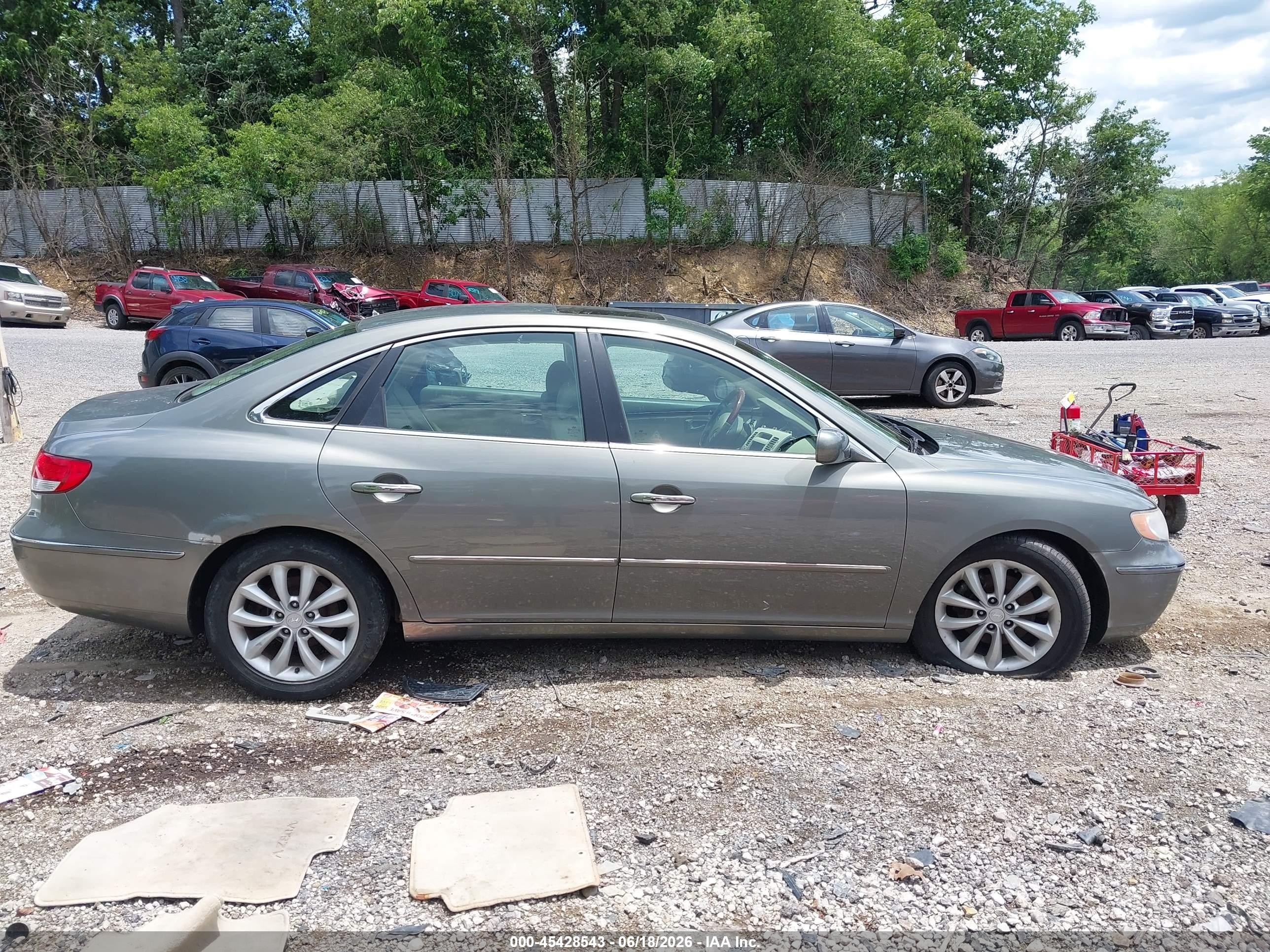 2006 Hyundai Azera Limited/se Серый vin: KMHFC46F46A046904