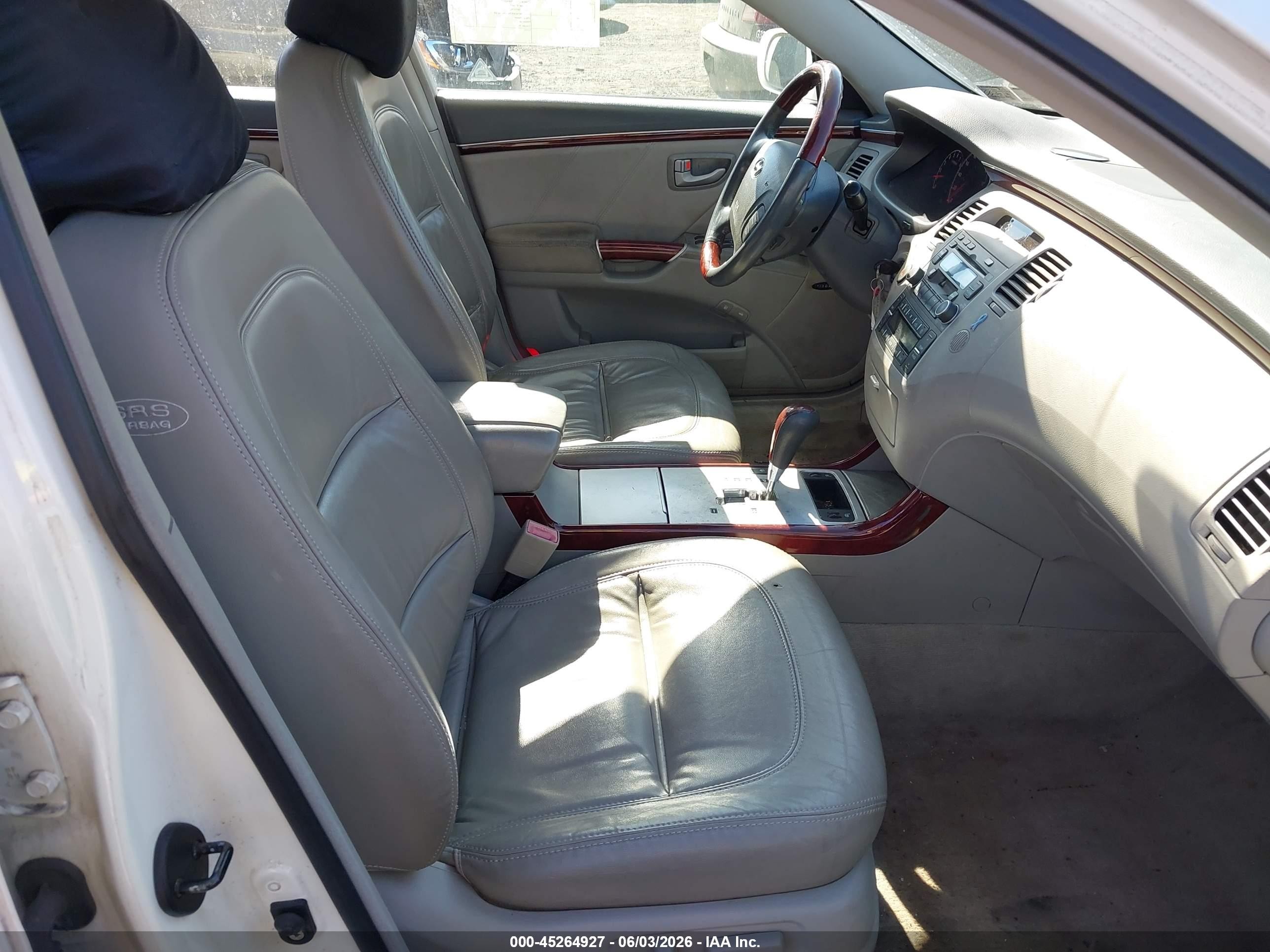 2006 Hyundai Azera Limited/se White vin: KMHFC46F46A088442