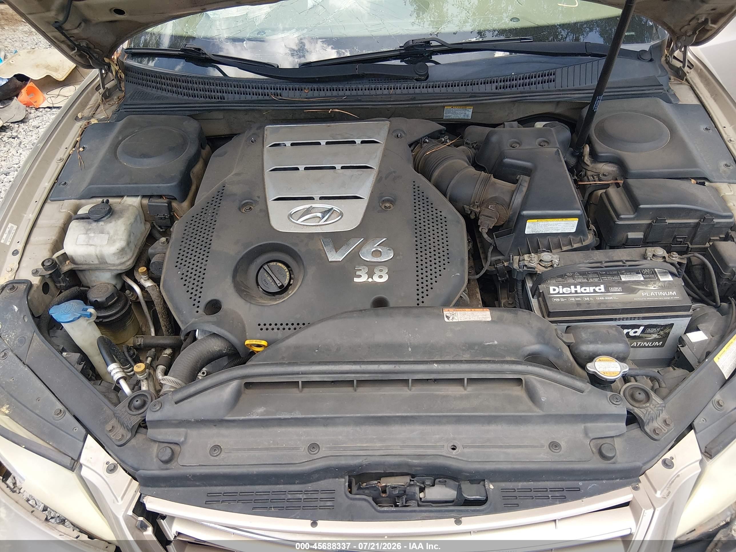 2007 Hyundai Azera Limited/se Silver vin: KMHFC46F47A148088