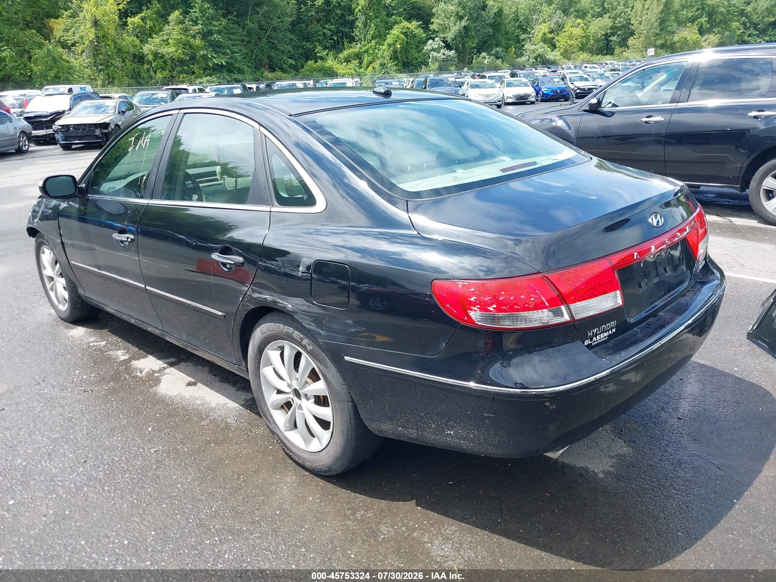 2008 Hyundai Azera Limited Black vin: KMHFC46F48A310075