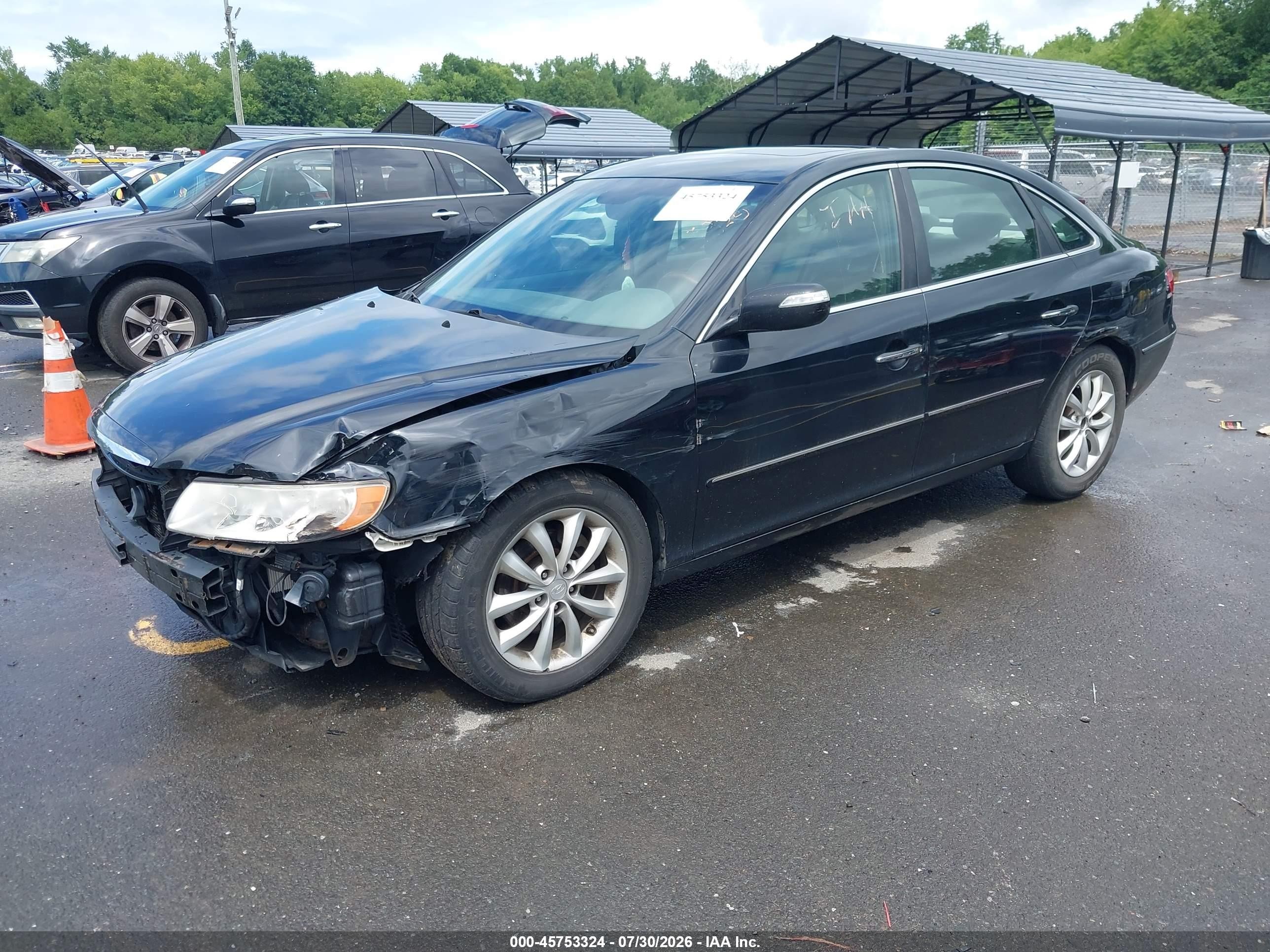 2008 Hyundai Azera Limited Black vin: KMHFC46F48A310075