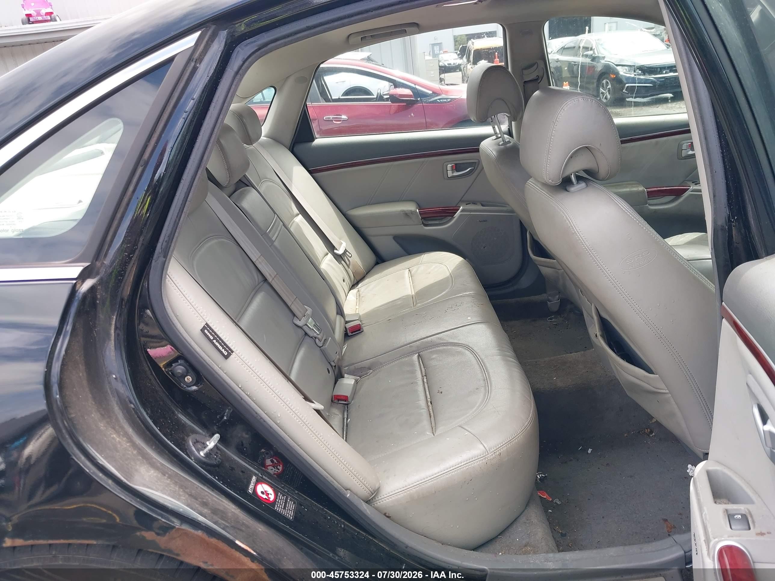 2008 Hyundai Azera Limited Black vin: KMHFC46F48A310075