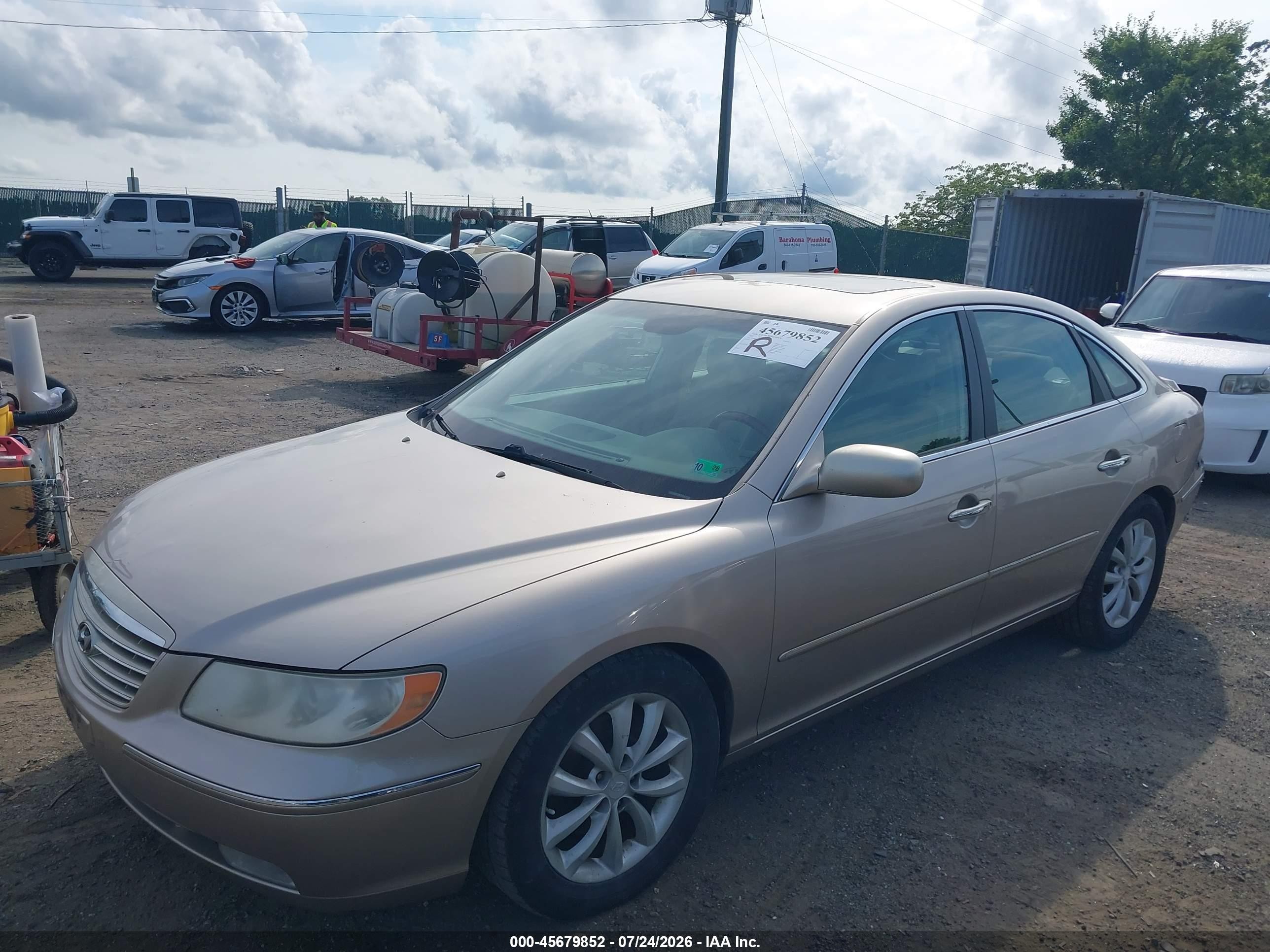 2007 Hyundai Azera Limited/se Бежевый vin: KMHFC46F57A211912