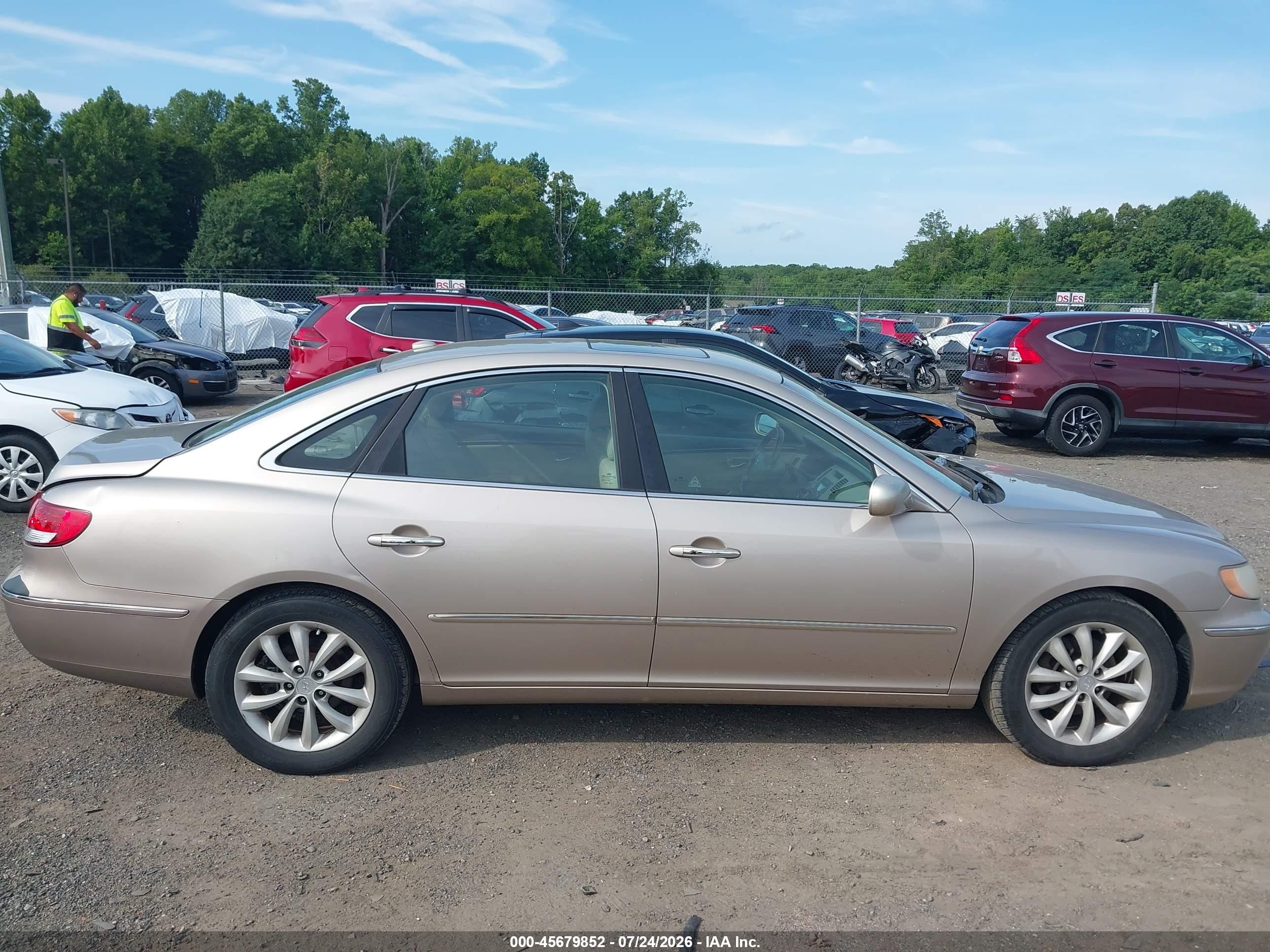 2007 Hyundai Azera Limited/se Бежевый vin: KMHFC46F57A211912