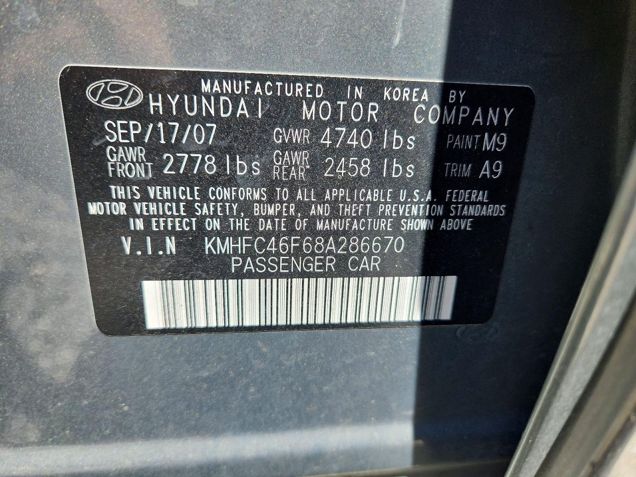 2008 Hyundai Azera Limited Green vin: KMHFC46F68A286670