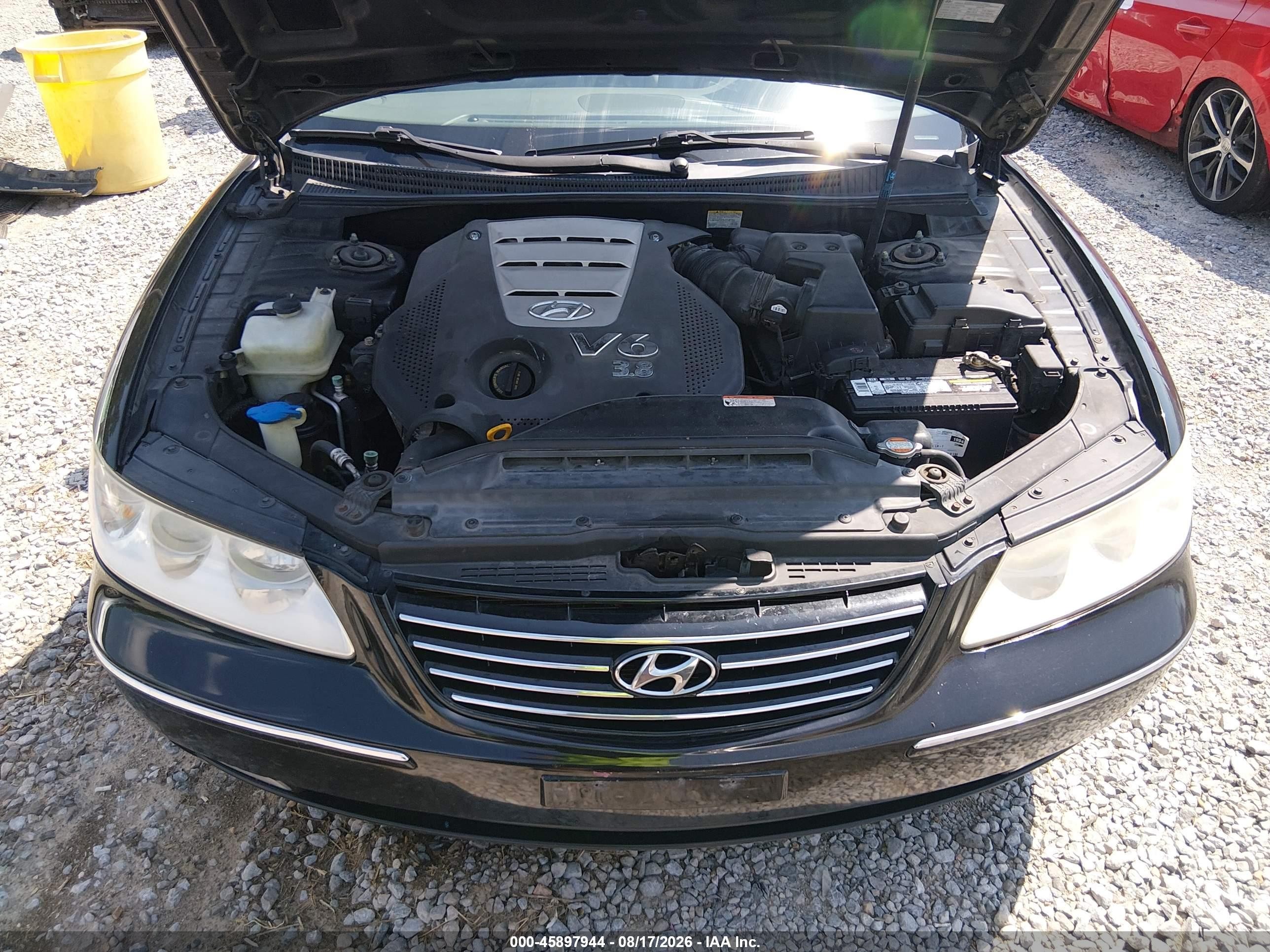 2008 Hyundai Azera Limited Black vin: KMHFC46F68A331932