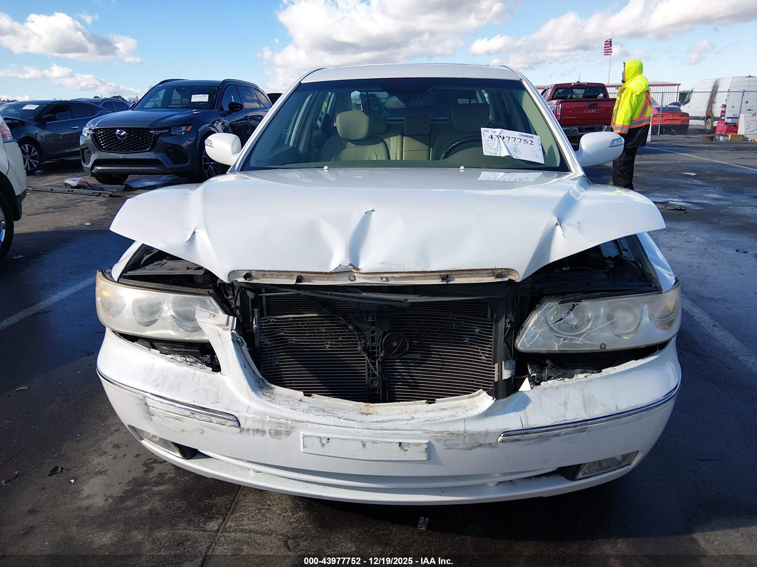 2009 Hyundai Azera Limited White vin: KMHFC46F79A380574