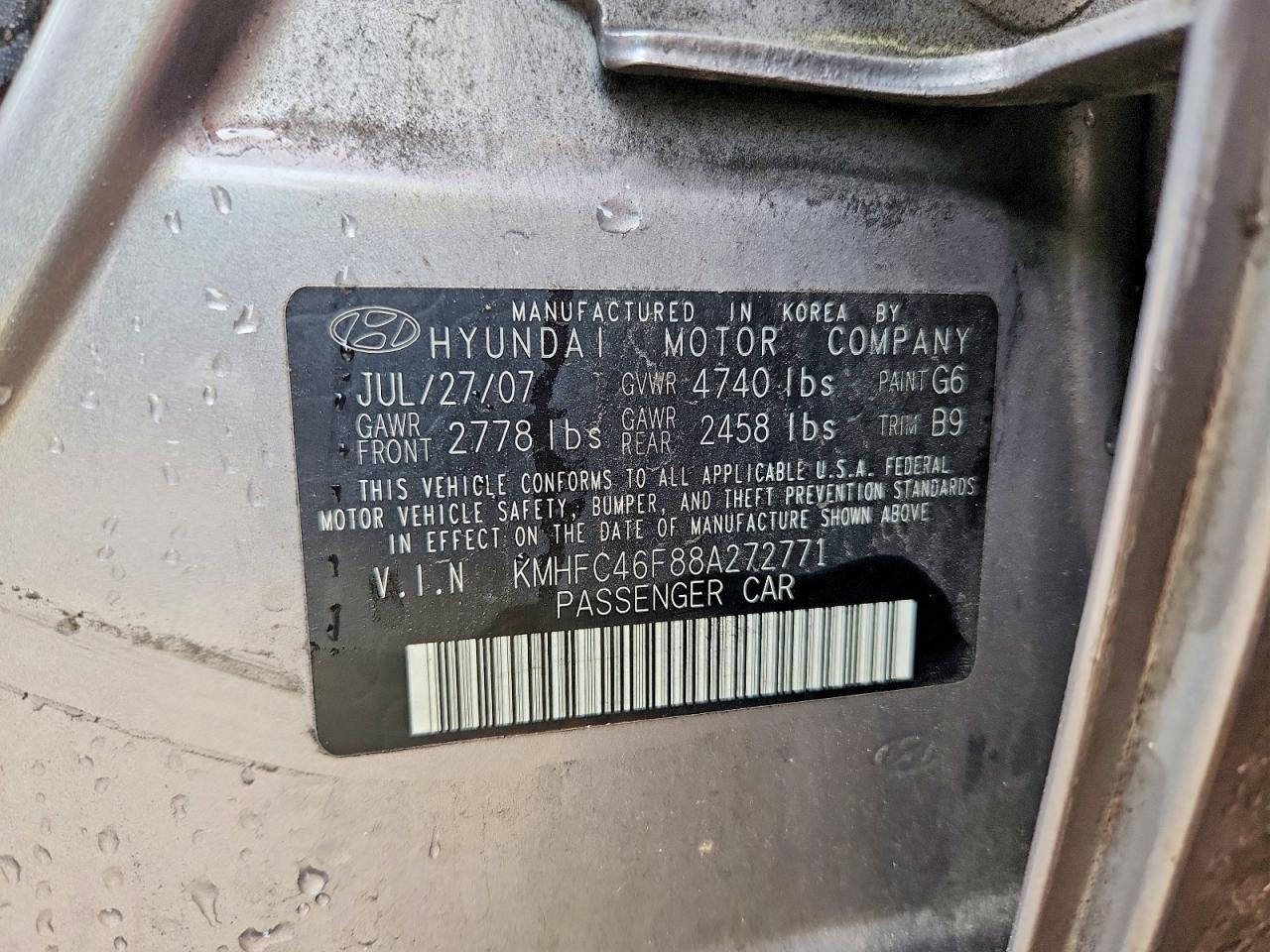 2008 Hyundai Azera Limited Gray vin: KMHFC46F88A272771