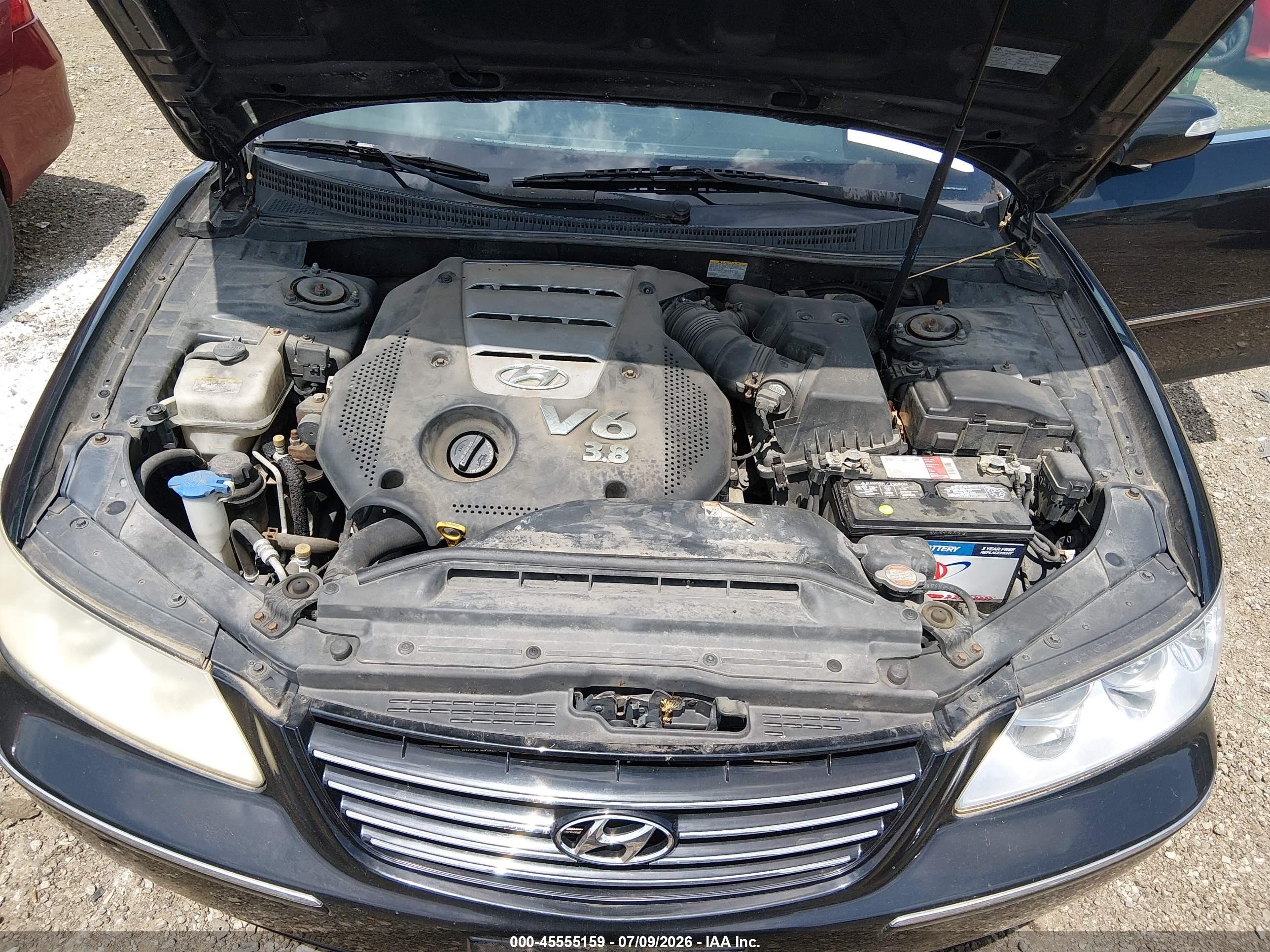 2008 Hyundai Azera Limited Black vin: KMHFC46F88A287643
