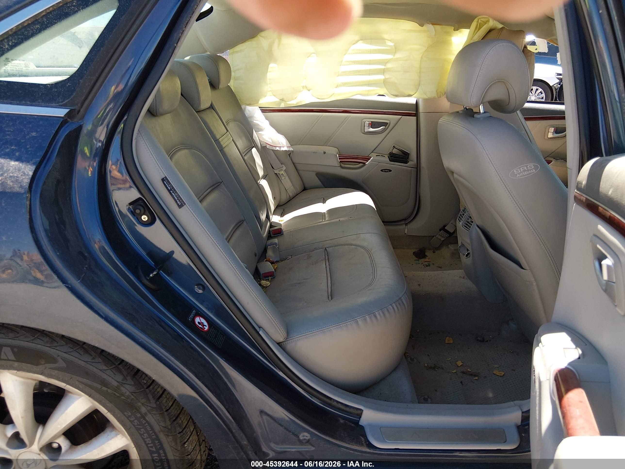 2006 Hyundai Azera Limited/se Blue vin: KMHFC46F96A061754
