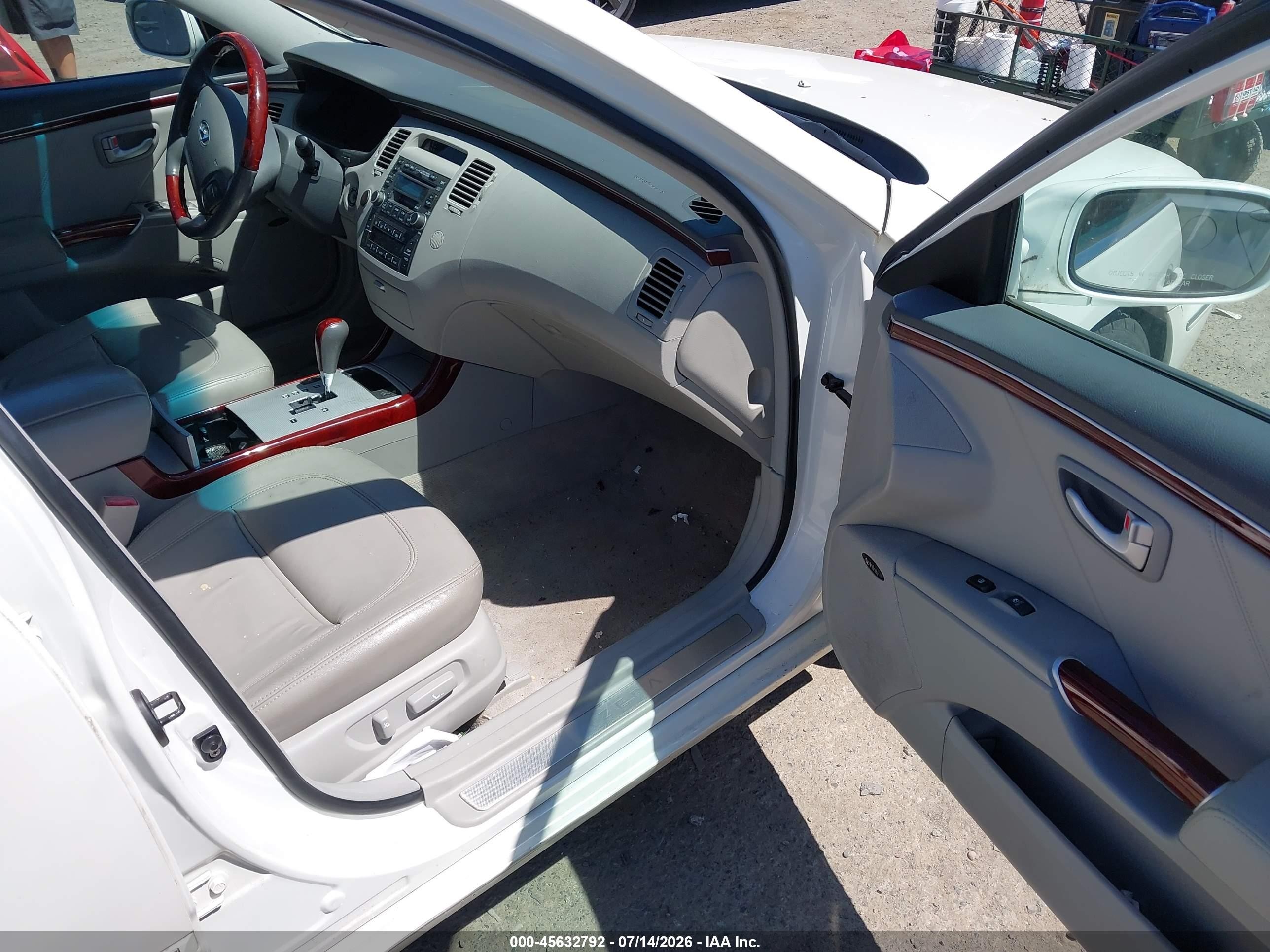 2006 Hyundai Azera Limited/se White vin: KMHFC46F96A099842