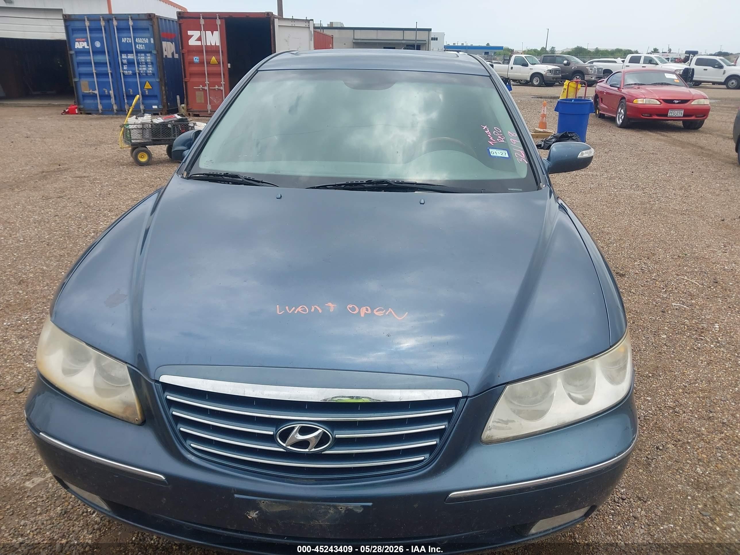 2008 Hyundai Azera Limited Blue vin: KMHFC46F98A321198