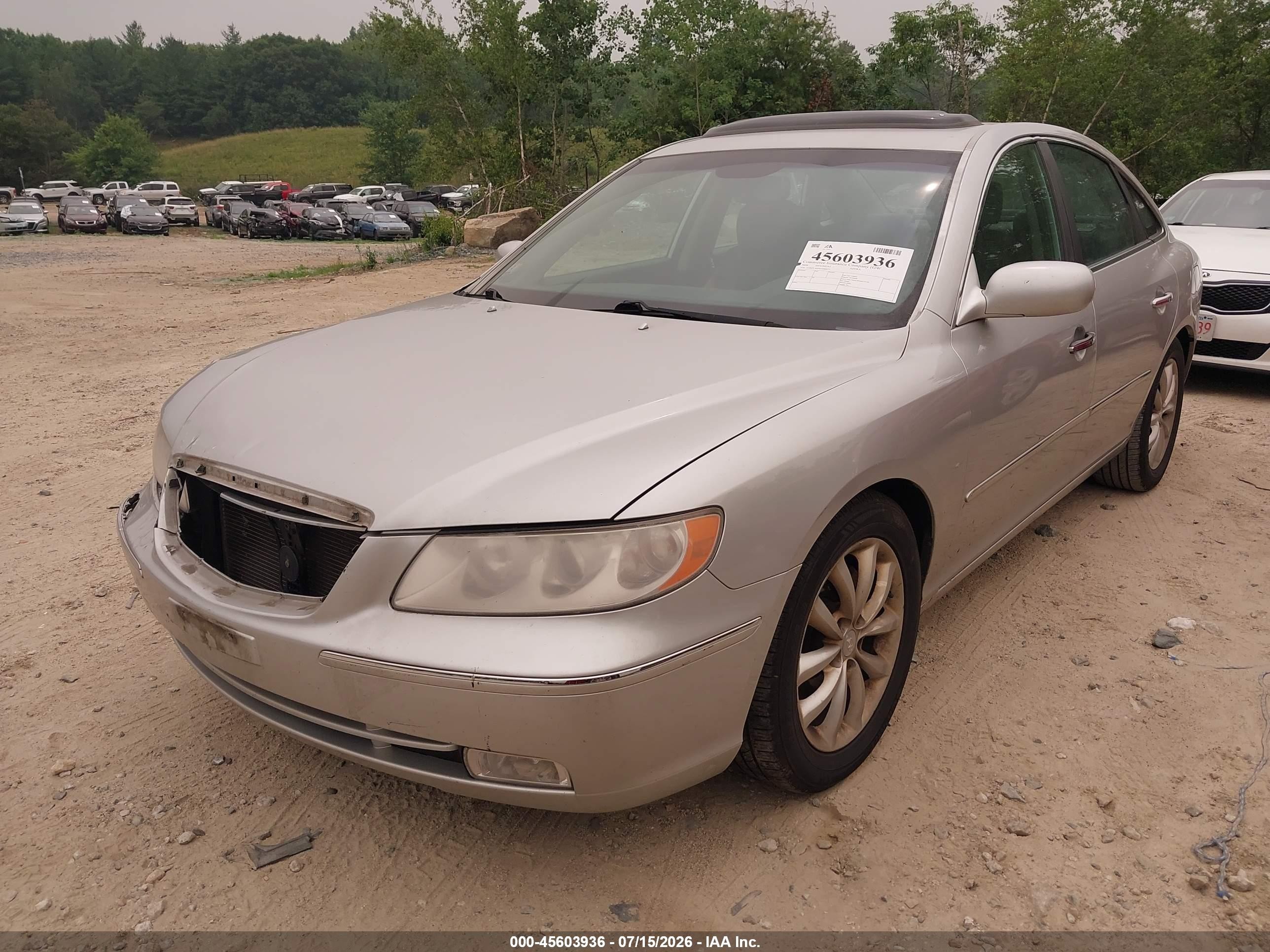 2006 Hyundai Azera Limited/se Silver vin: KMHFC46FX6A040475