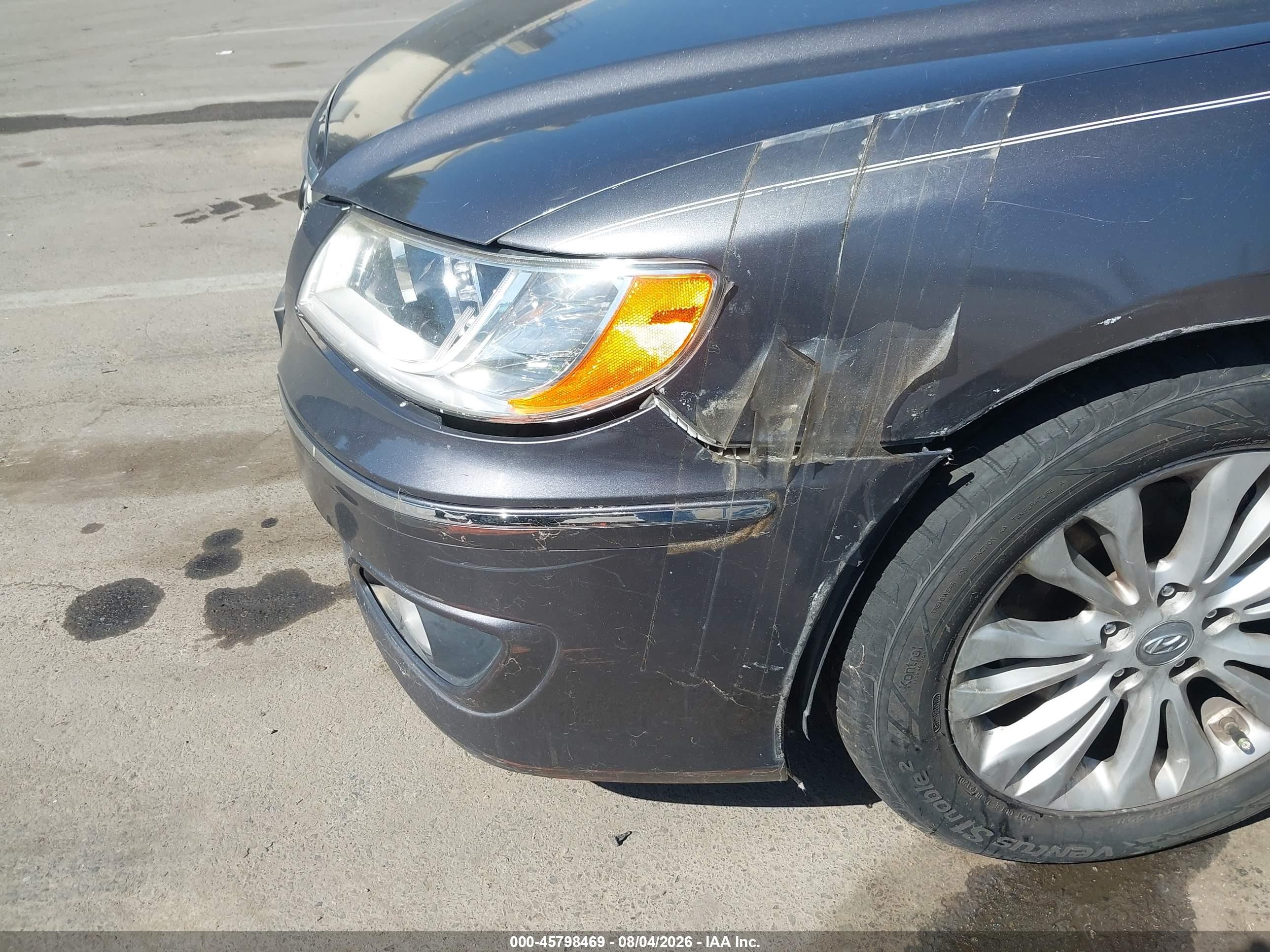 2011 Hyundai Azera Gls Серый vin: KMHFC4DD6BA535879