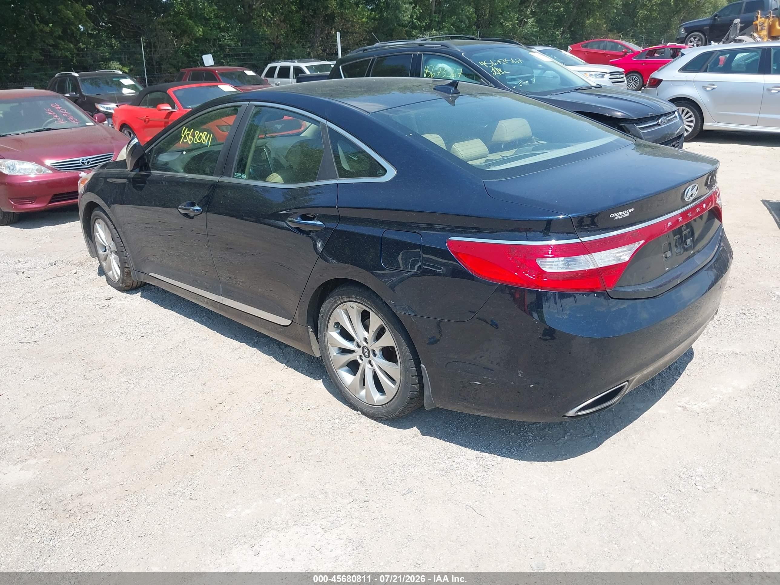 2012 Hyundai Azera   Blue vin: KMHFG4JG2CA172212