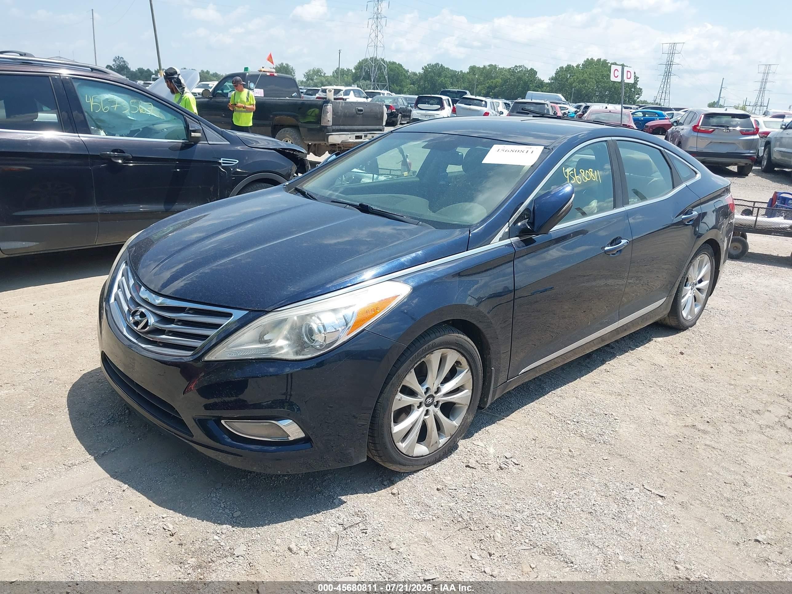 2012 Hyundai Azera   Blue vin: KMHFG4JG2CA172212